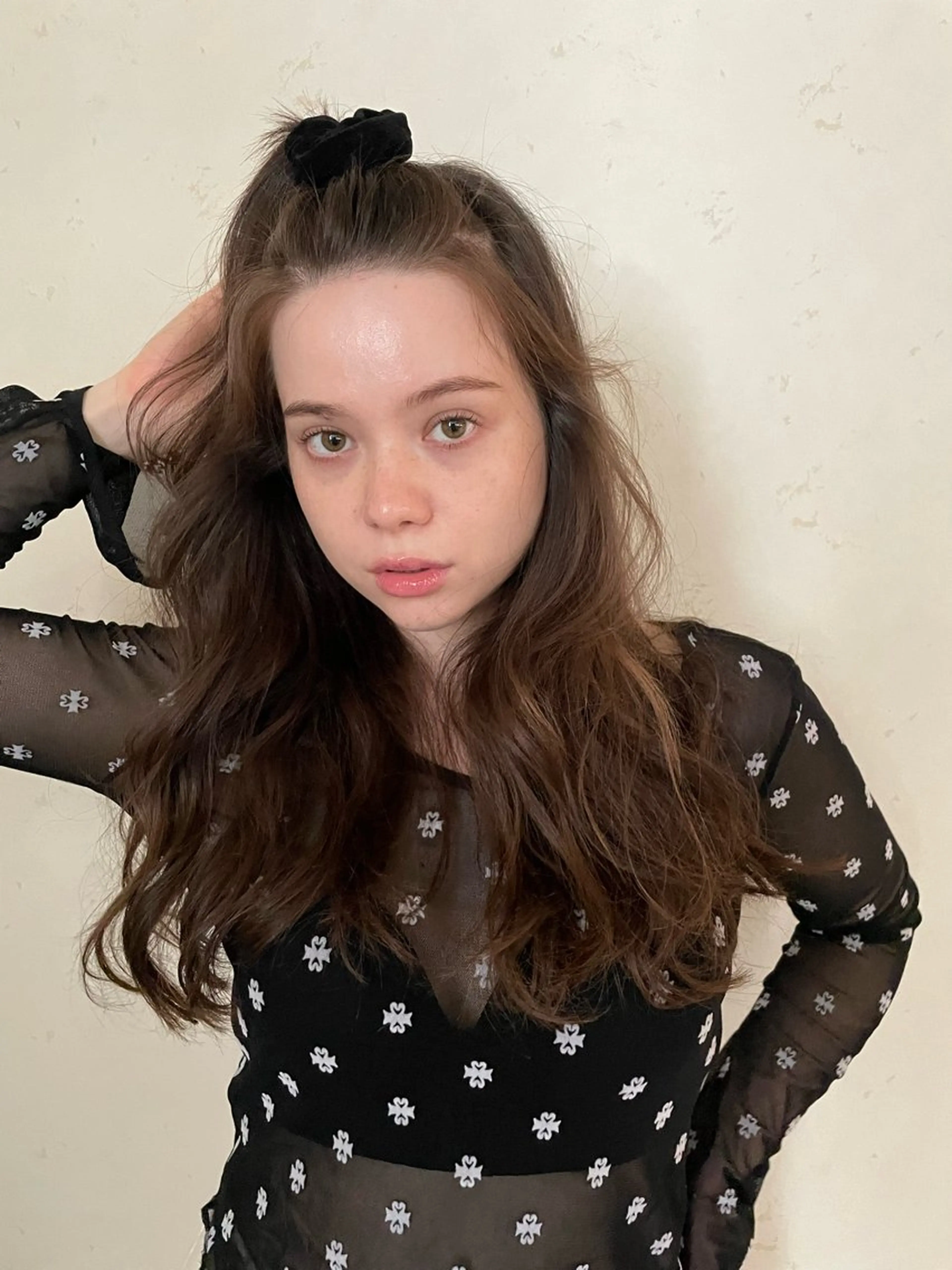 ロング カラー ブリーチ ダブルカラー ブリーチなしカラー カット ヘアカラー 渋谷 留菜のヘアスタイル