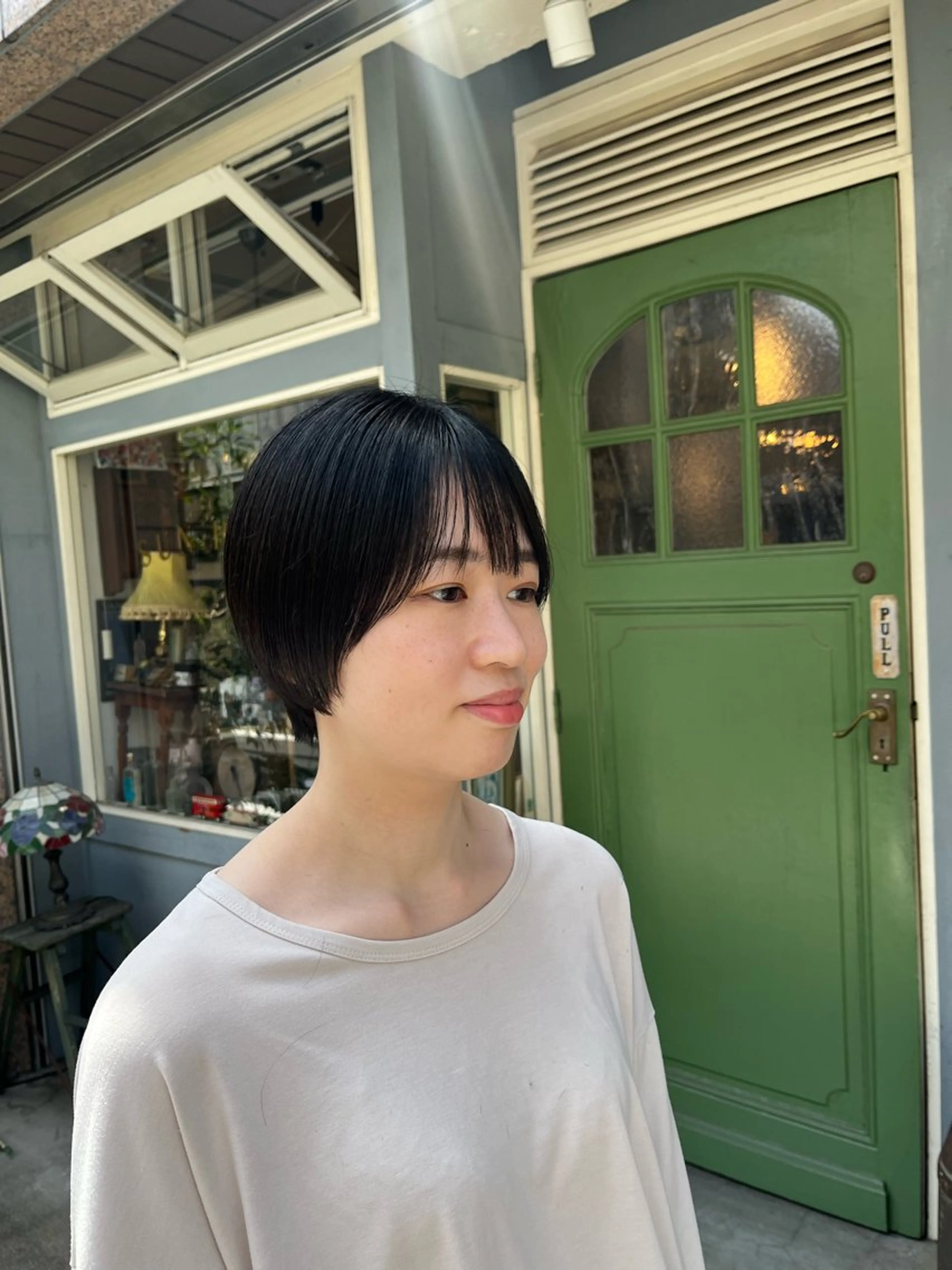 ショート ショートボブ ボブ ショートヘア カット ヘッドスパ 抜け感ショート パーマ/緒方椋のヘアスタイル