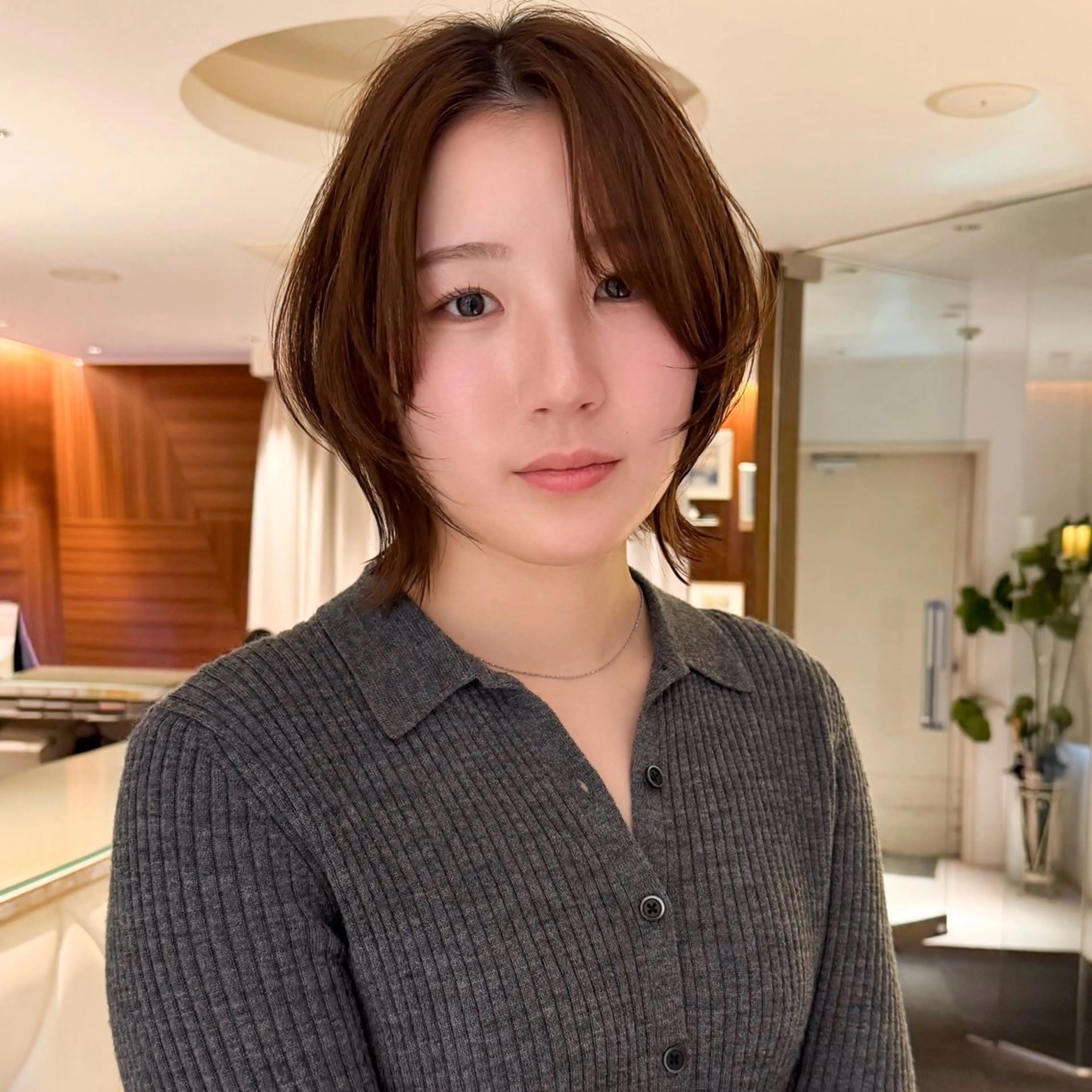 ショート ボブレイヤー ボブ レイヤーカット モデル募集/山田蓮/ レイヤーボブのヘアスタイル