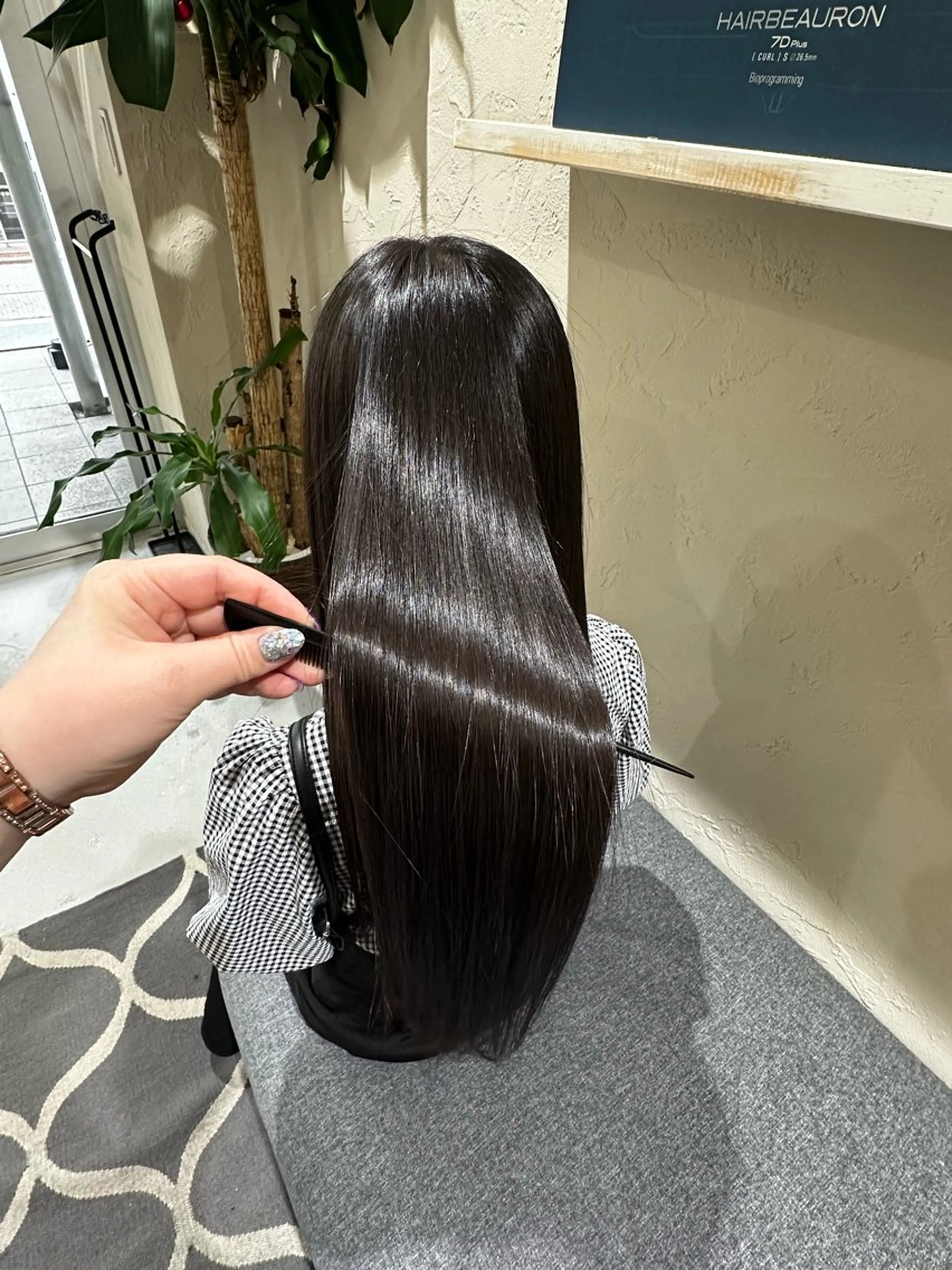 ロング カット ヘアカラー トリートメント 【髪質改善】 夏目結以のヘアスタイル