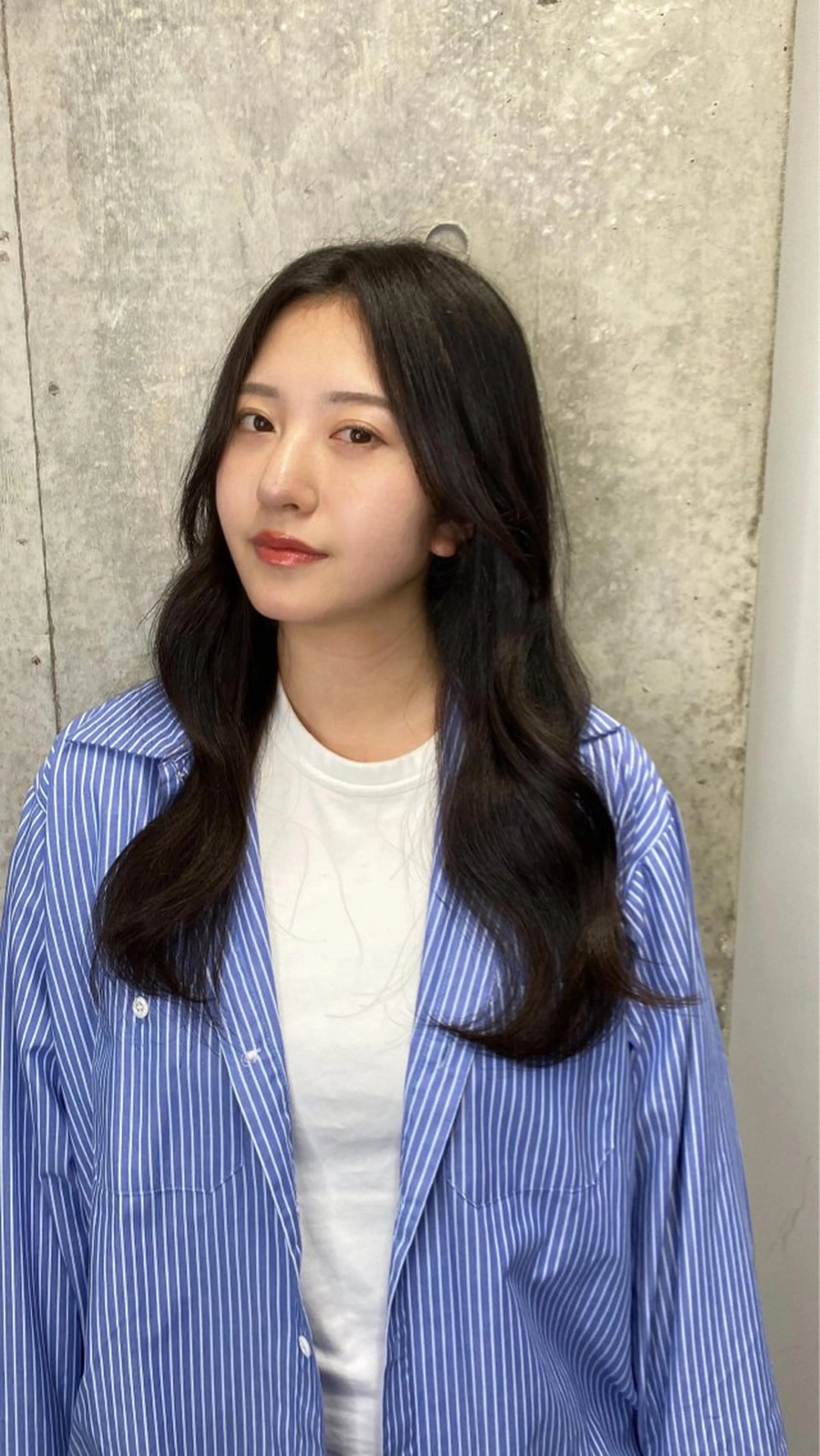 ロング カラー 髪質改善 レイヤーカット 韓国/ワンホンヘア 髪質改善/MaCoのヘアスタイル