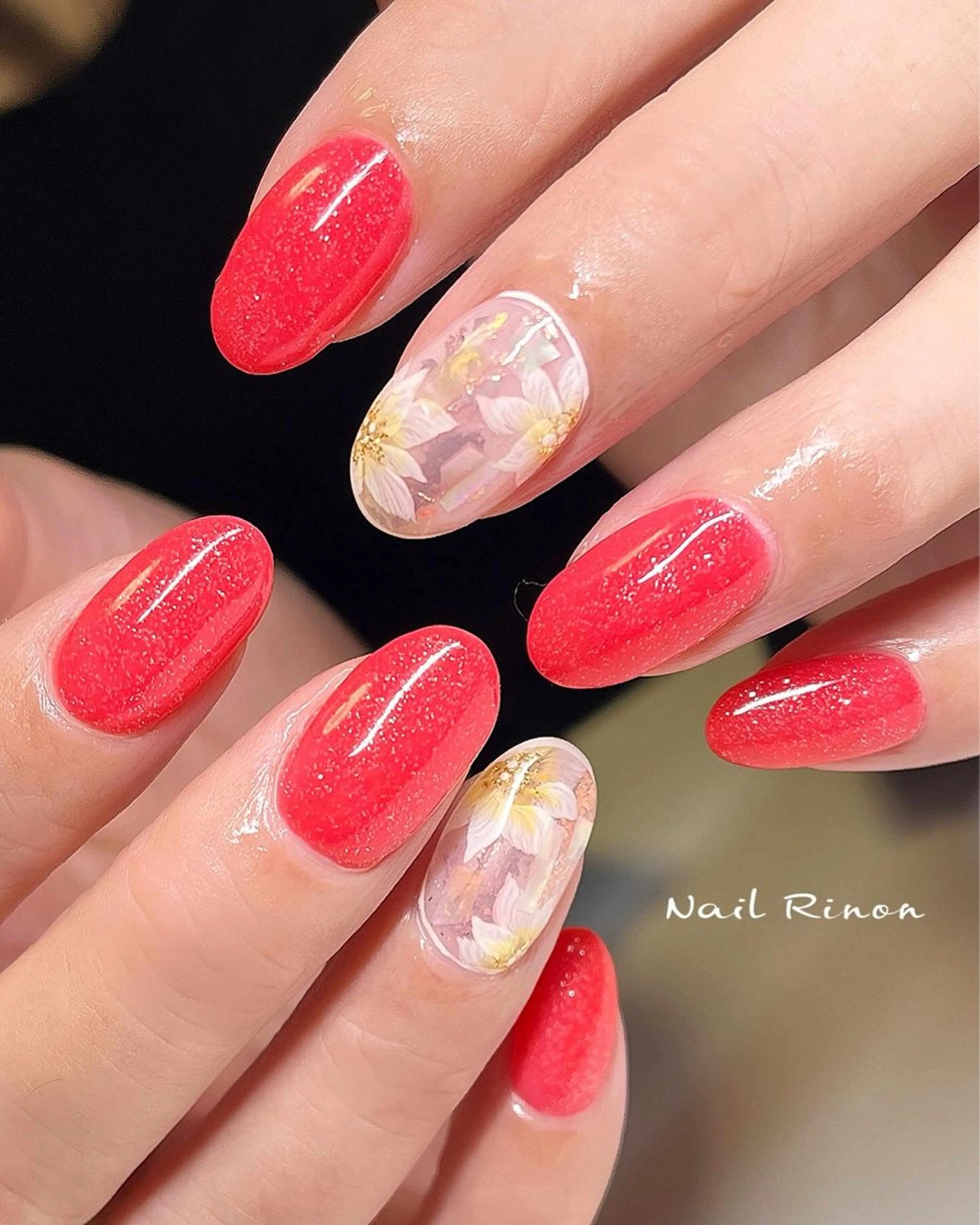 ネイル フラワーネイル ハンドネイル Nail Rinonのネイルデザイン