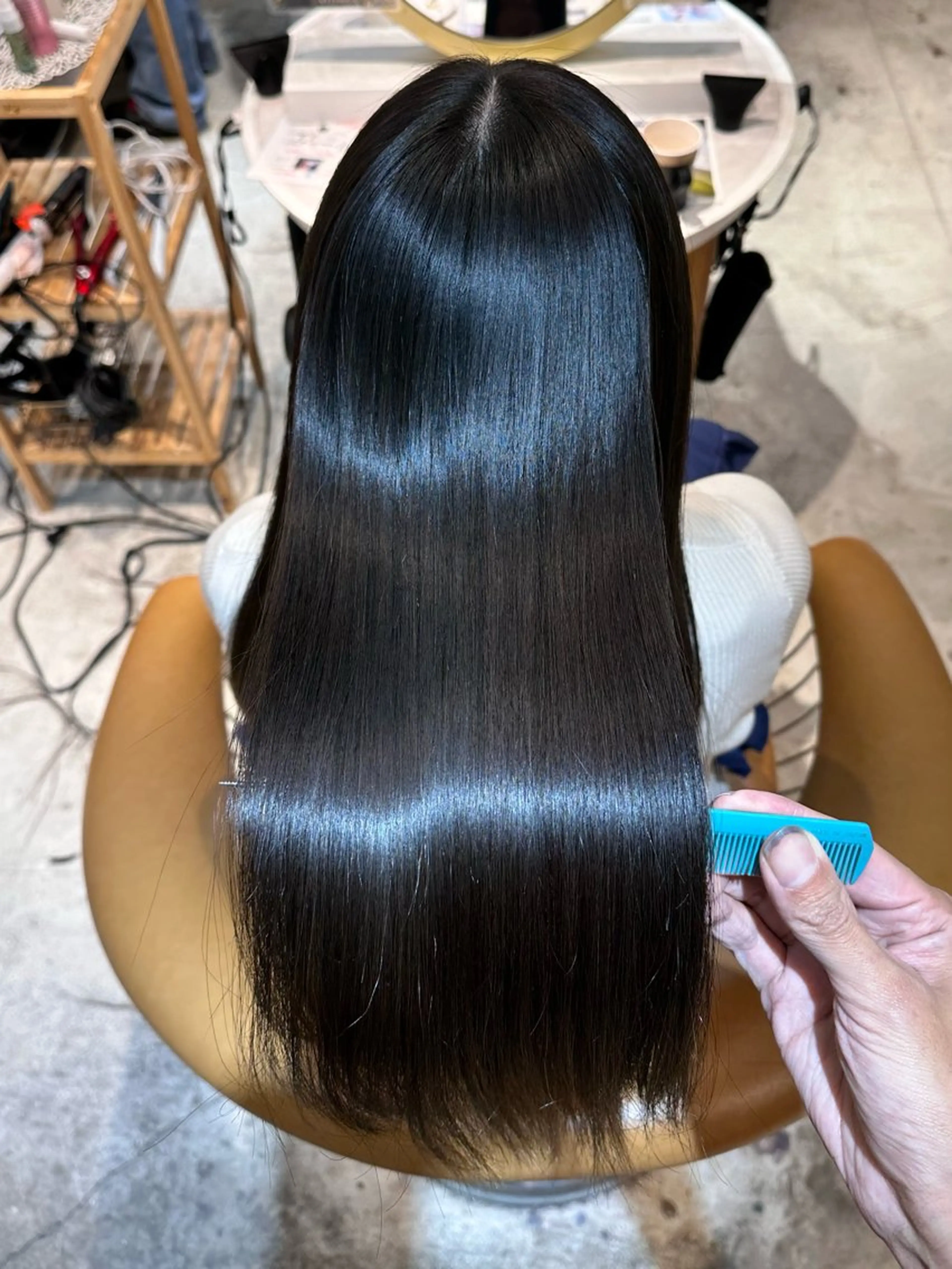 ロング パーマ 縮毛矯正 カット 縮毛矯正 トリートメント 艶髪/縮毛矯正 /髪質改善千田大地のヘアスタイル