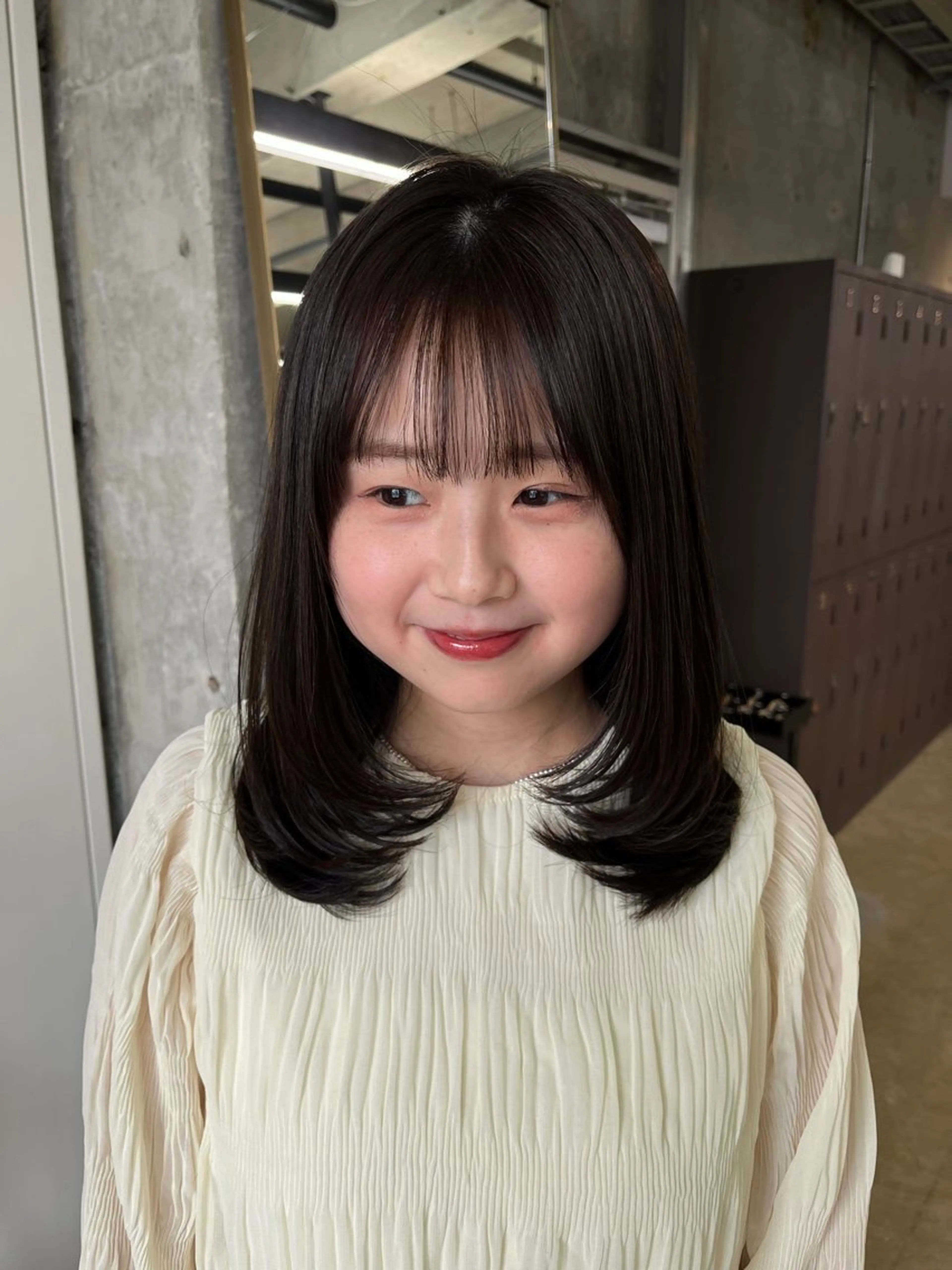 ミディアム カット ヘアカラー パーマ/オリーブ/ 酸性ストレート/ゆなのヘアスタイル