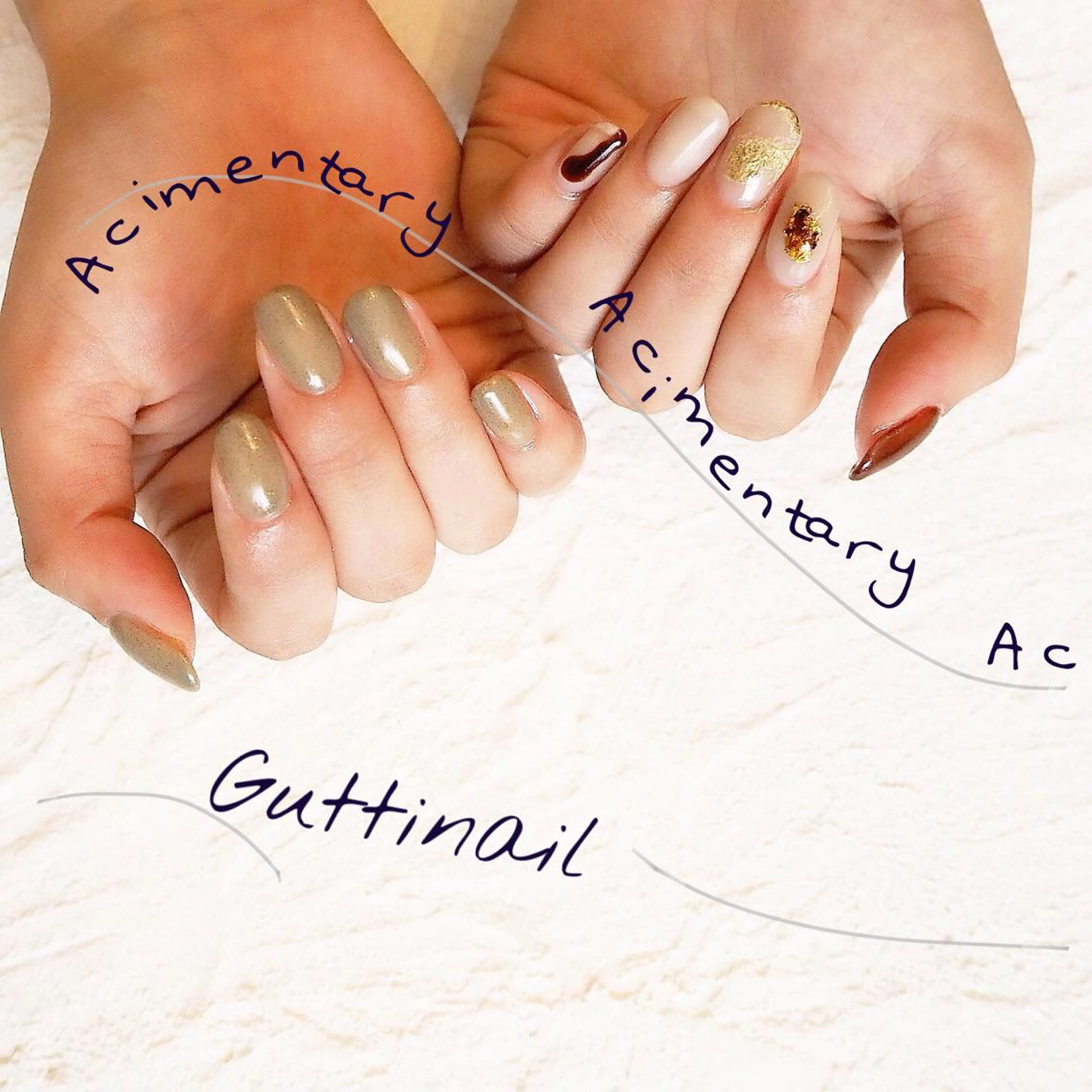 ネイル ブラウン ニュアンスネイル セキグチ guttinailのネイルデザイン