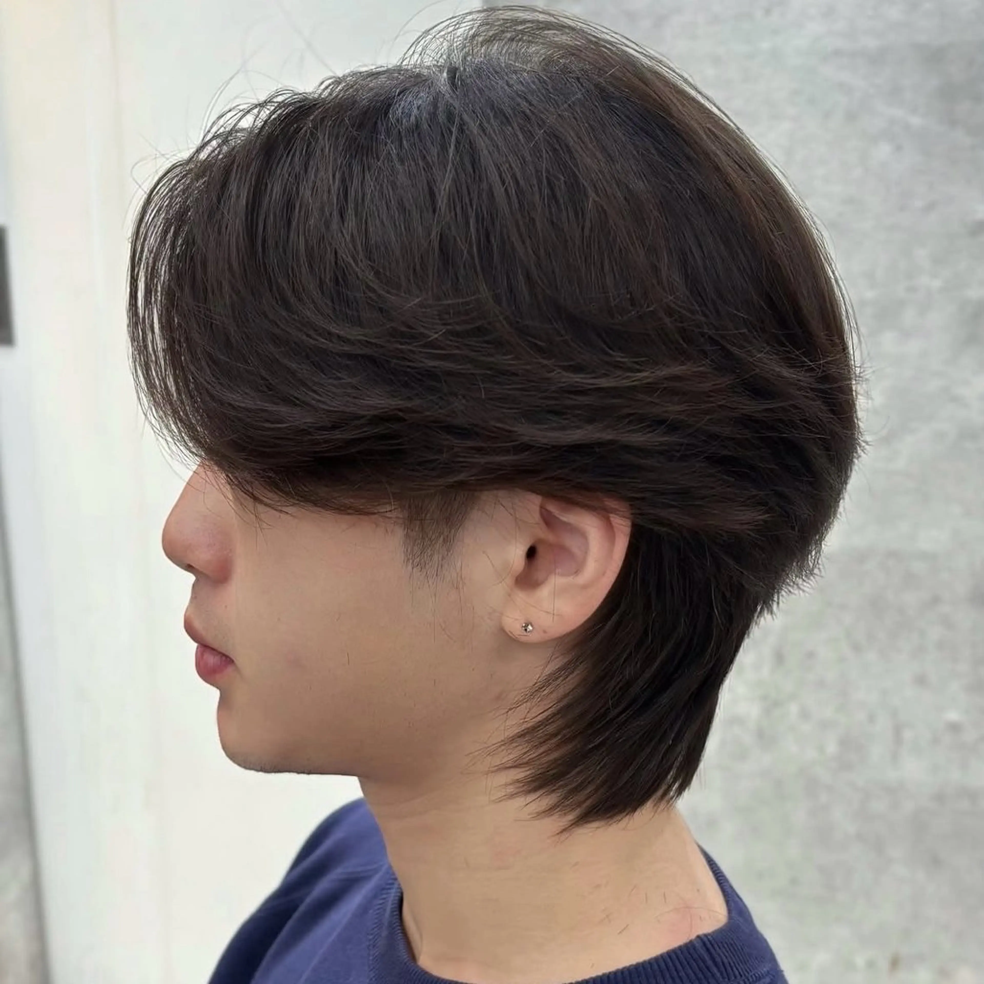 メンズ センターパート ダウンパーマ カルマパーマ マッシュ メンズパーマ 新宿/韓国メンズ RIKUパーマのヘアスタイル