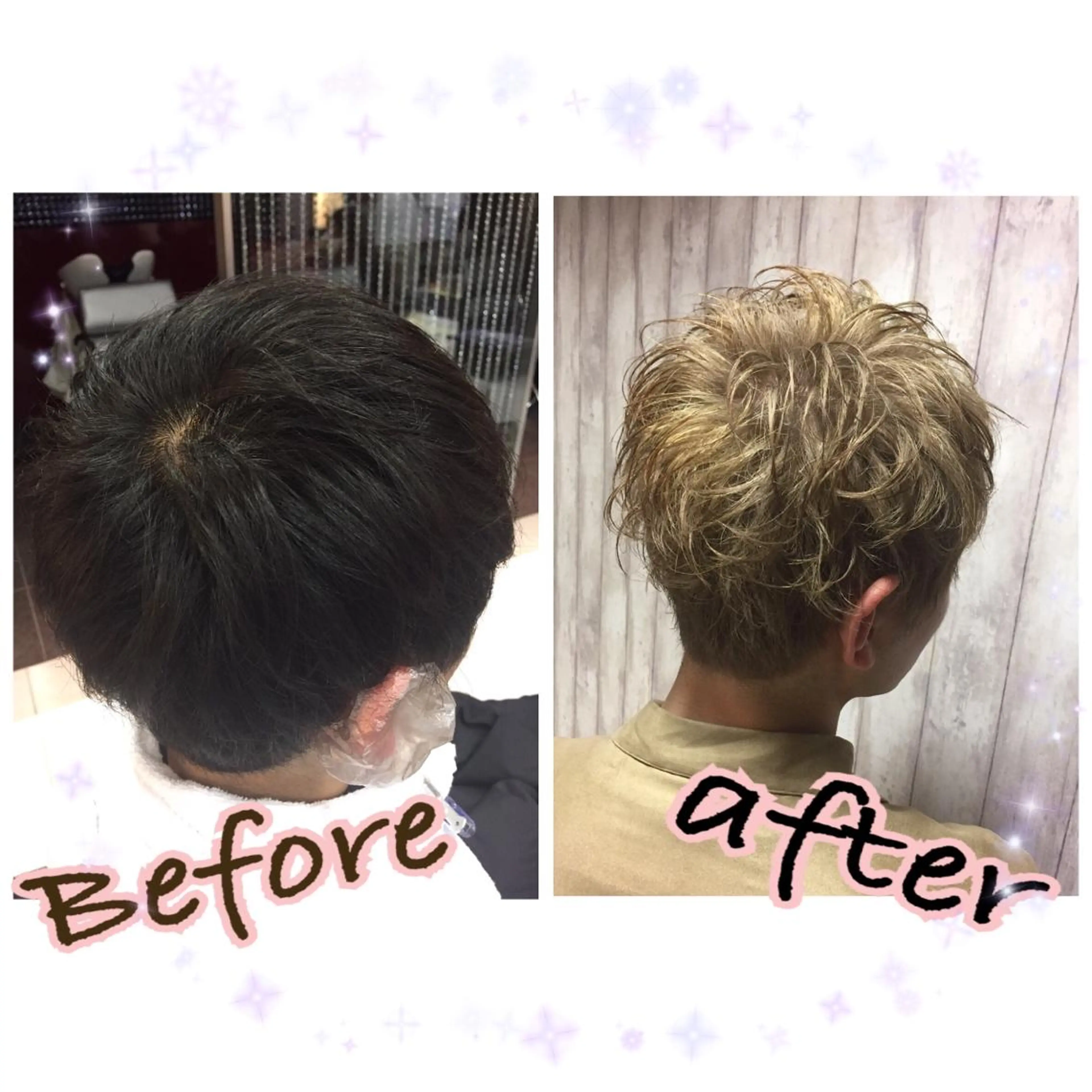 カラー ヘアアレンジ メンズ メンズブリーチ メンズハイトーン 黒髪 ブリーチ ダブルカラー Rigoletto所属・ショート/レイヤー 🎀細沼玲花のヘアスタイル