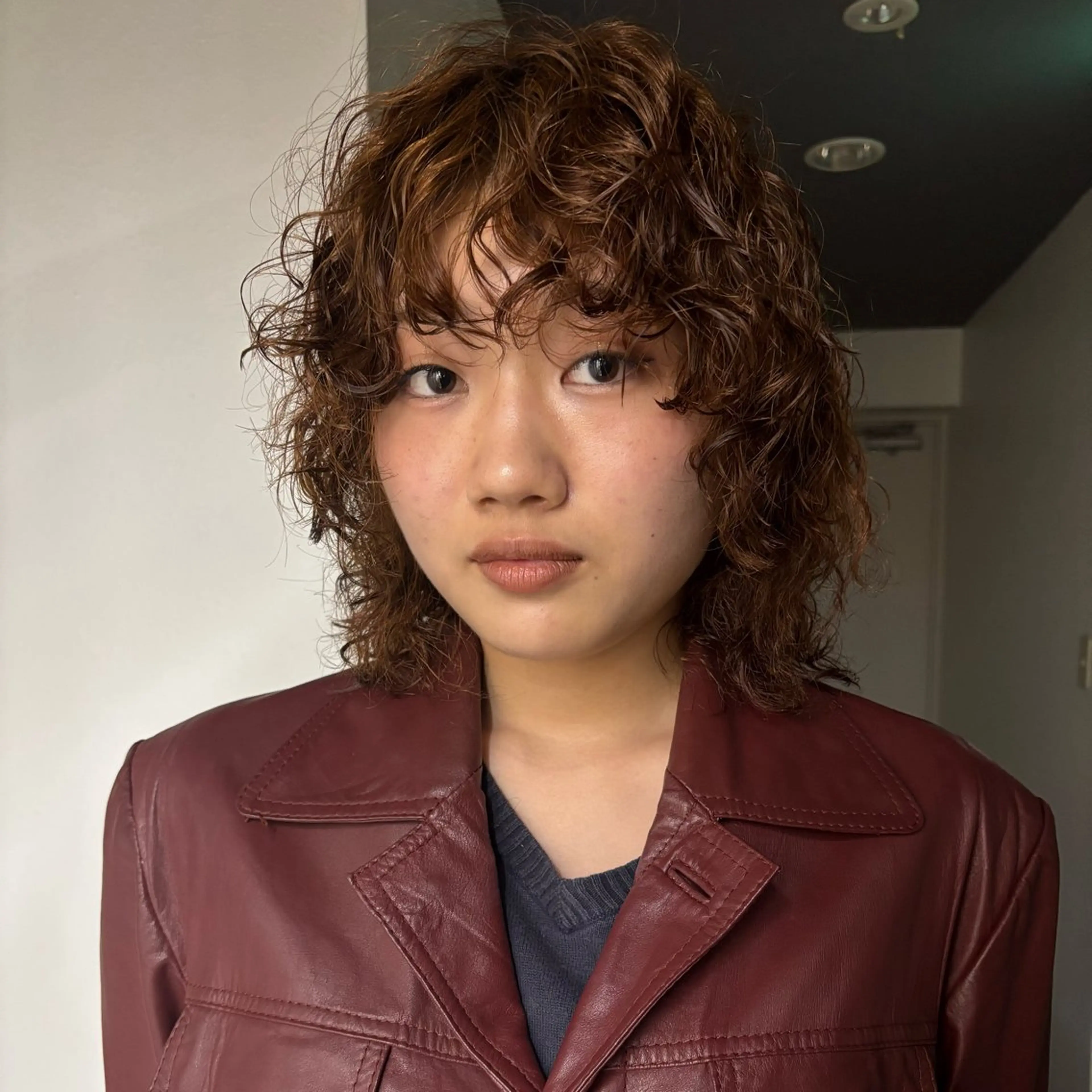 セミロング カット ヘアカラー パーマ カジュアルパーマ/ 似合わせヘア/ショウのヘアスタイル