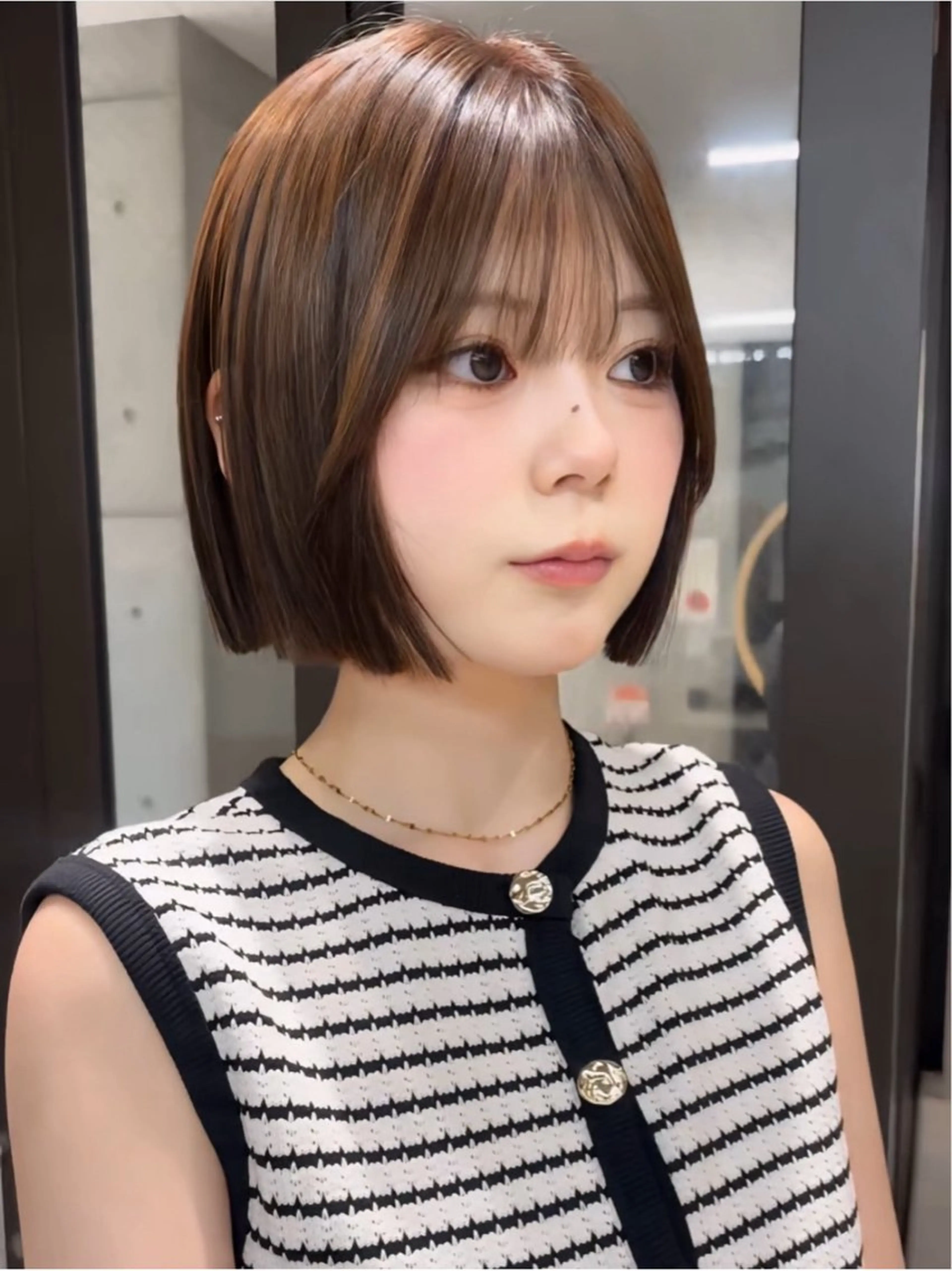 ショート カラー パーマ カット 縮毛矯正 トリートメント Lond Bloom 天神ショート/ボブのヘアスタイル