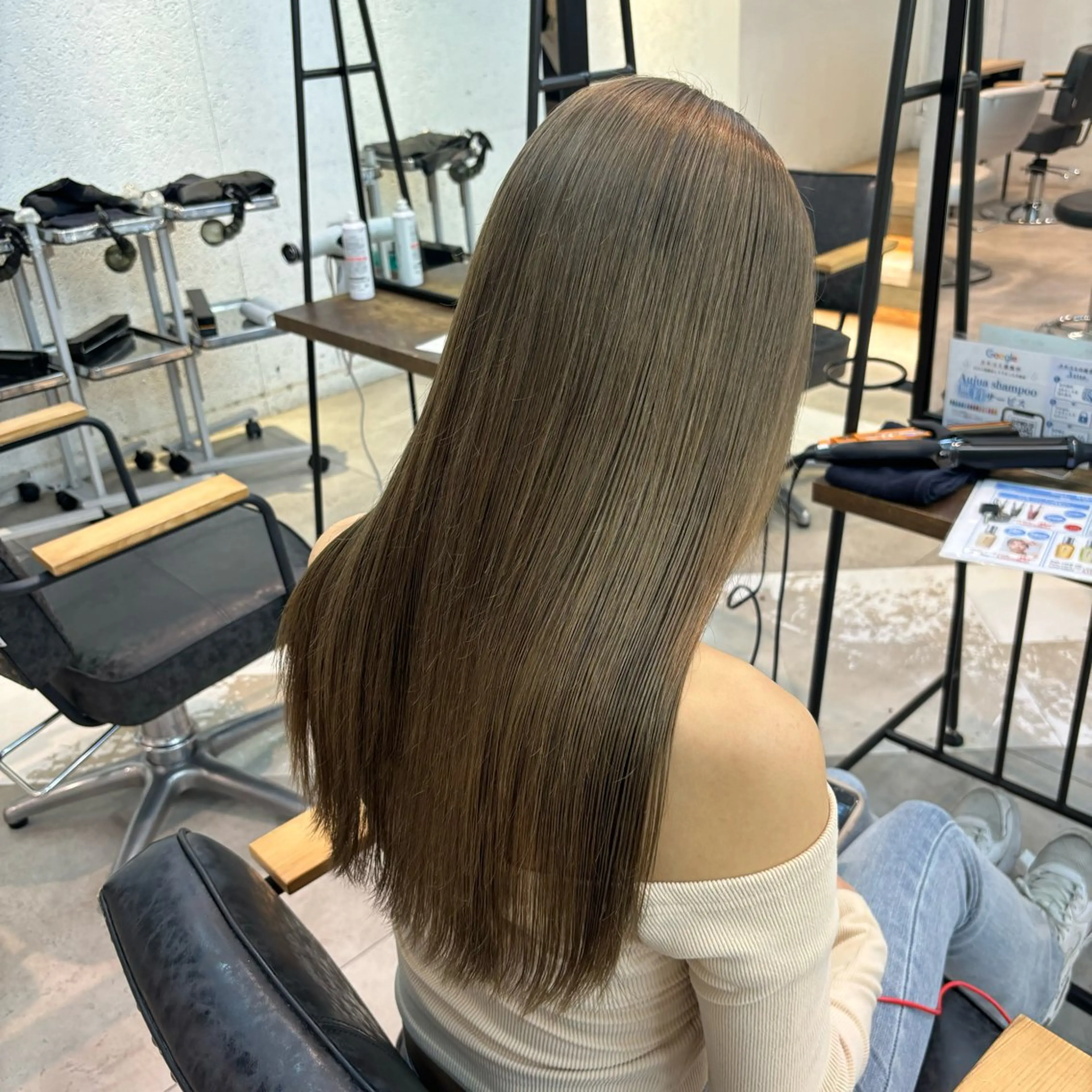 ロング カラー ヘアカラー メンズパーマ/ メッシュ📍ﾕﾘのヘアスタイル