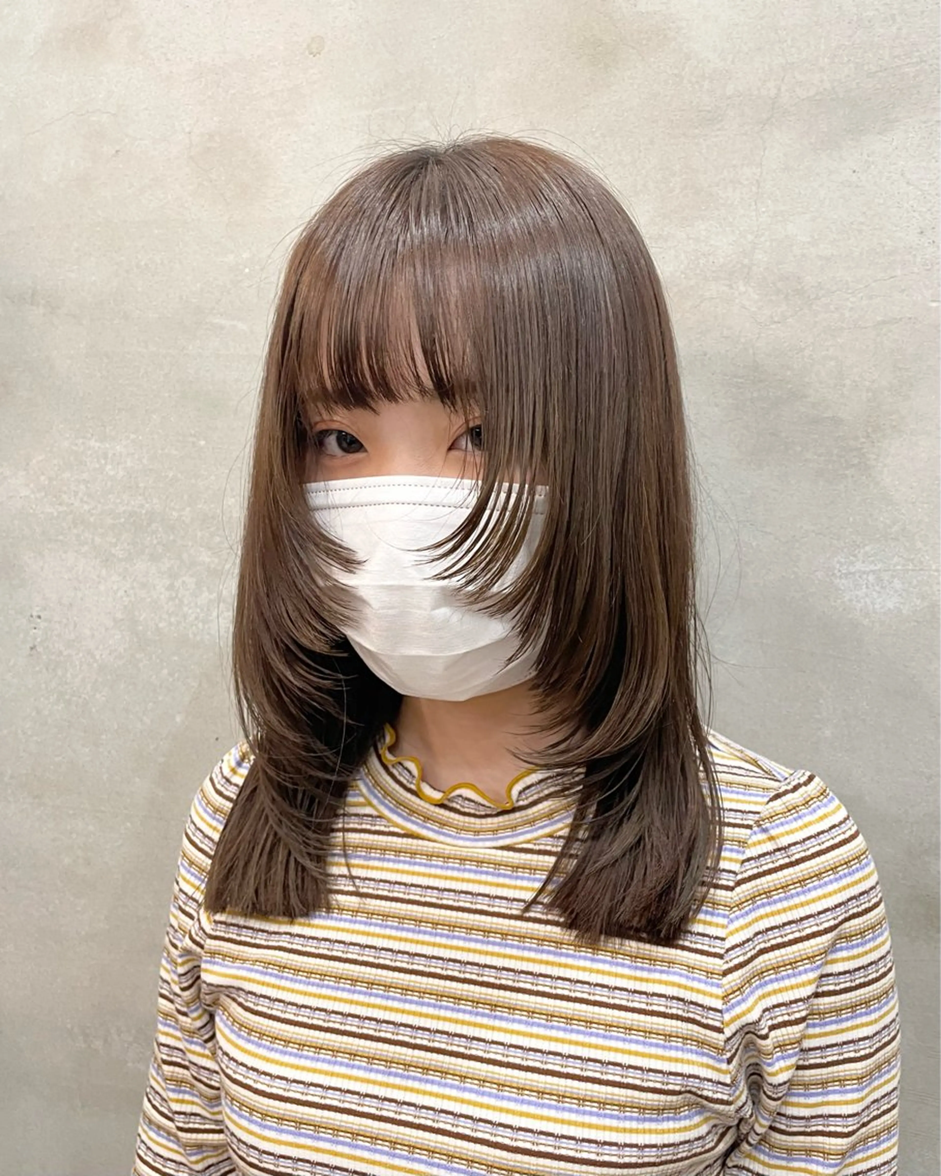 セミロング カラー ヘアアレンジ カット ヘアカラー トリートメント 【ピンク/韓国ヘア/ ヘアセット】亜海のヘアスタイル