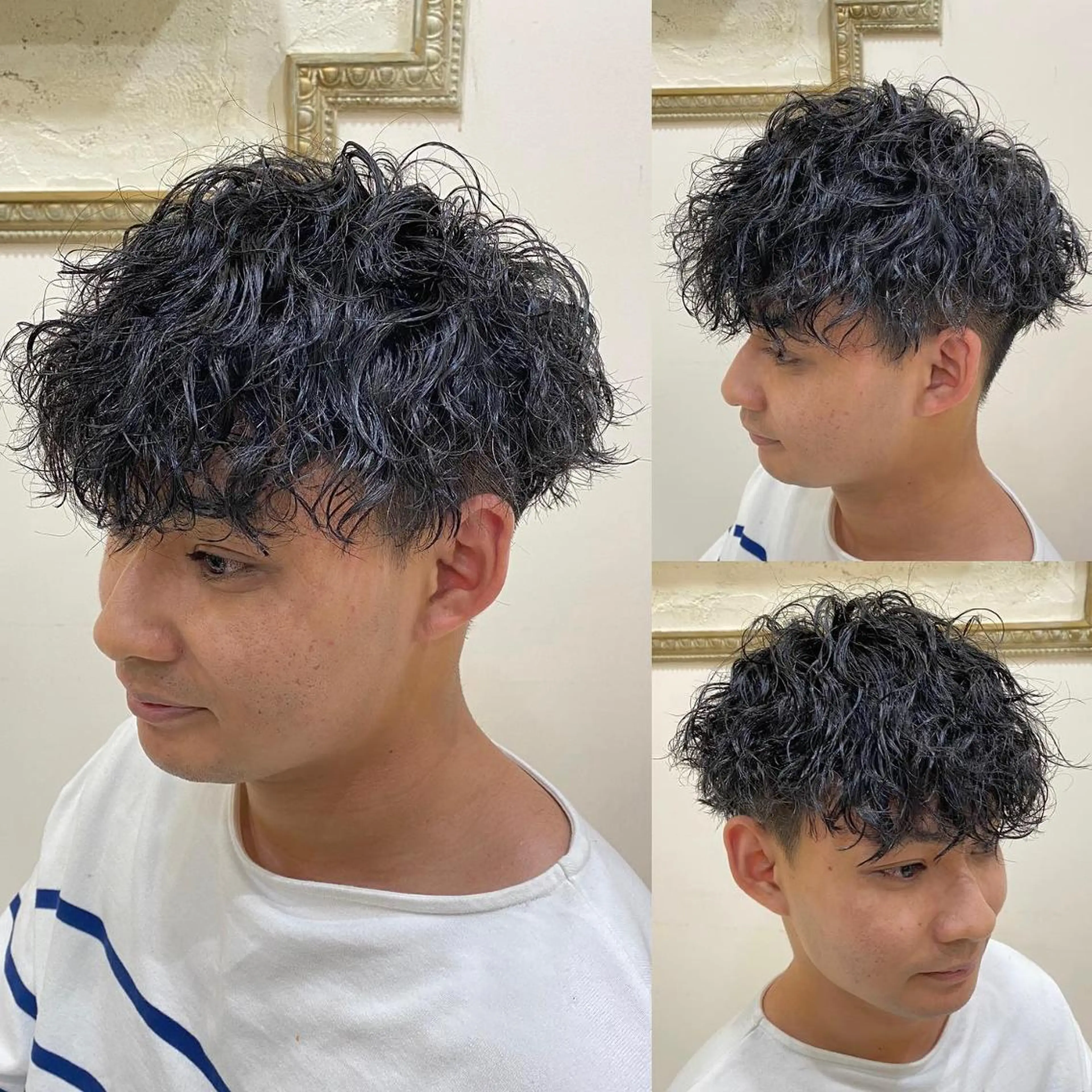 パーマ メンズ フェードカット メンズパーマ メンズツイストパーマ ツイストスパイラルパーマ 刈り上げ 年間2000名担当◎ パーマ職人/仲原佑樹のヘアスタイル