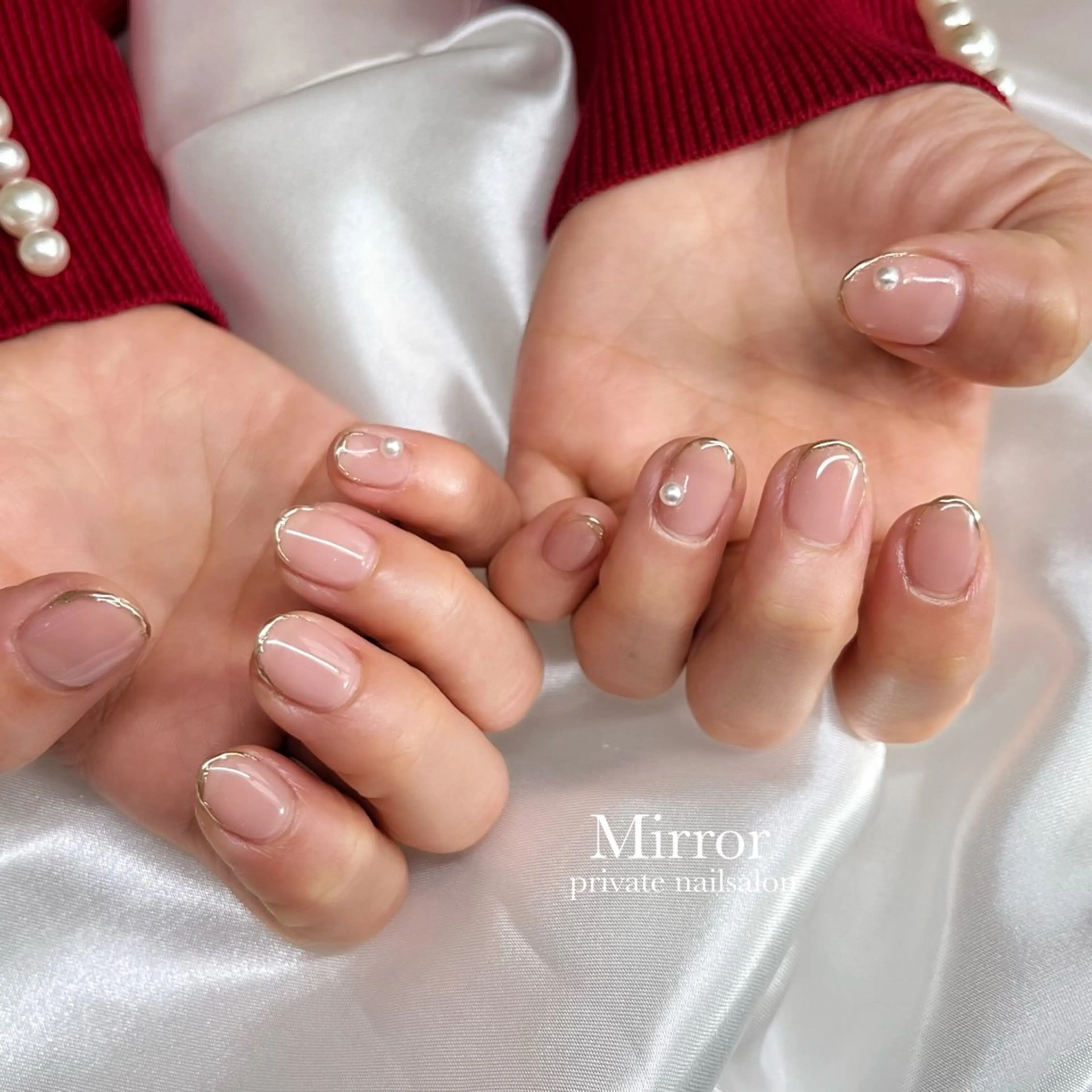 ネイル フレンチネイル ミラーネイル nailsalon Mirrorのネイルデザイン