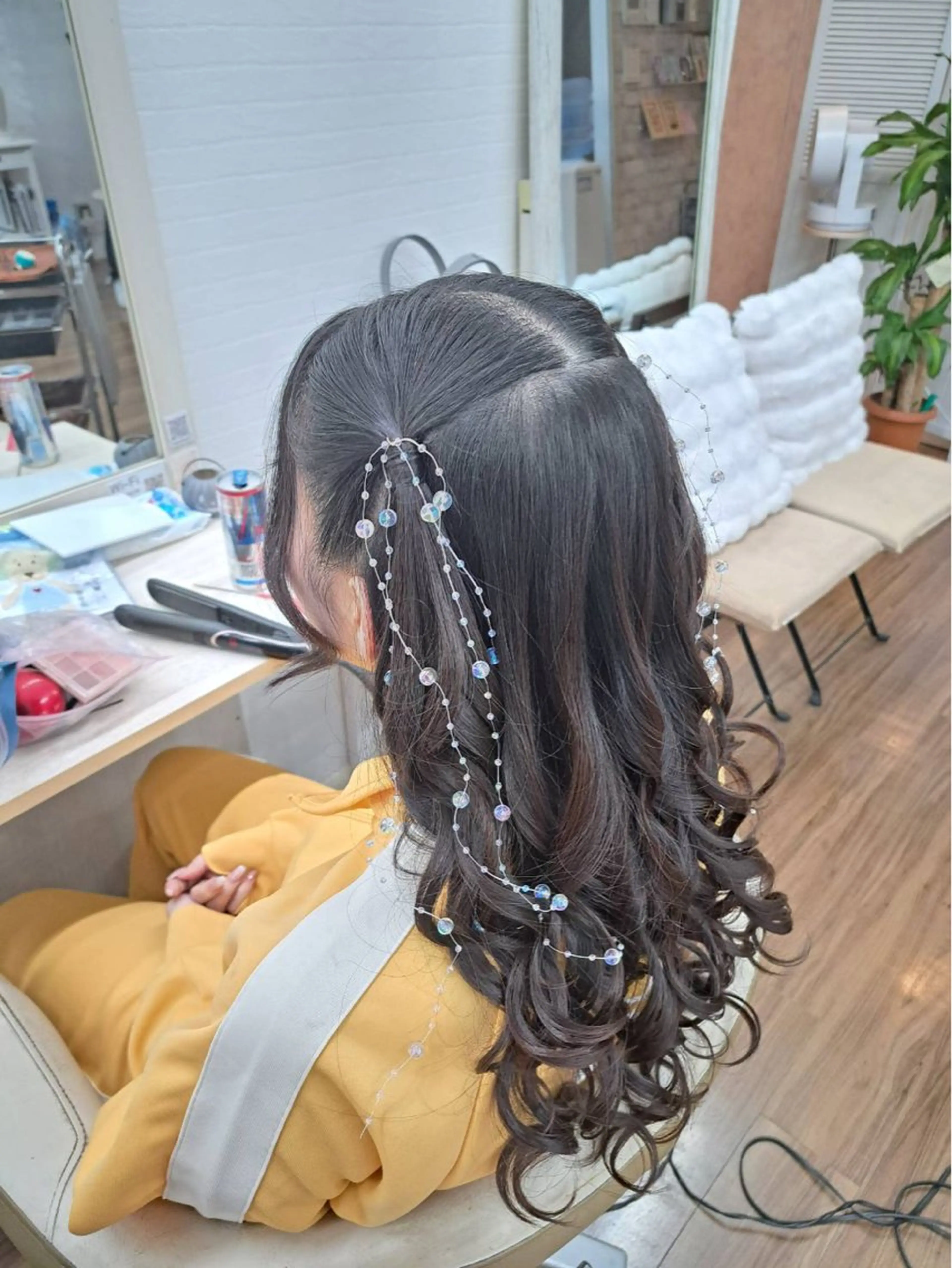 ヘアアレンジ ハーフアップ ヘアセット GLOSS 心斎橋 山上のヘアスタイル
