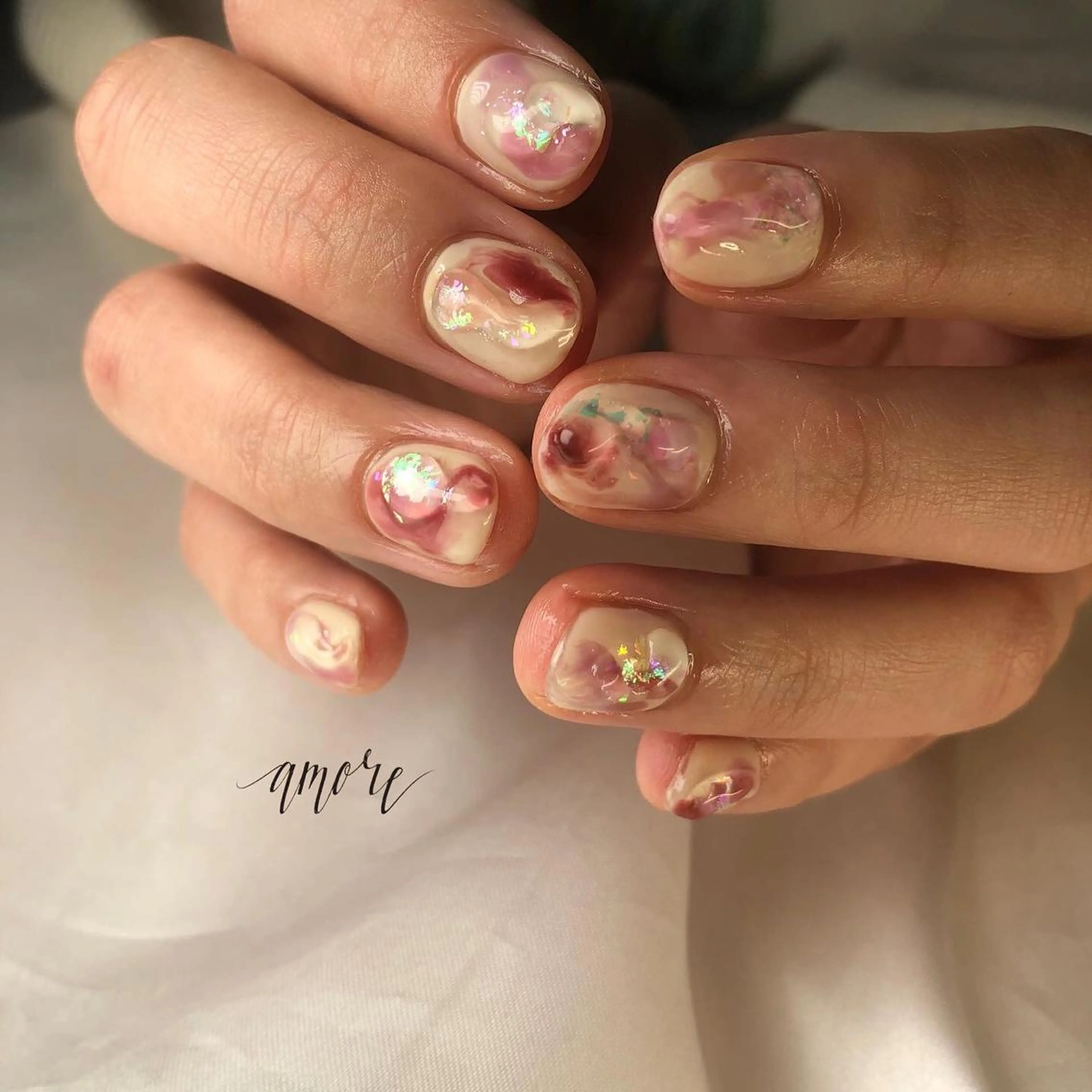 ネイル ジェルネイル 氷ネイル・うるうるネイル マグネットネイル ミラーネイル ニュアンスネイル You kyehwaのネイルデザイン