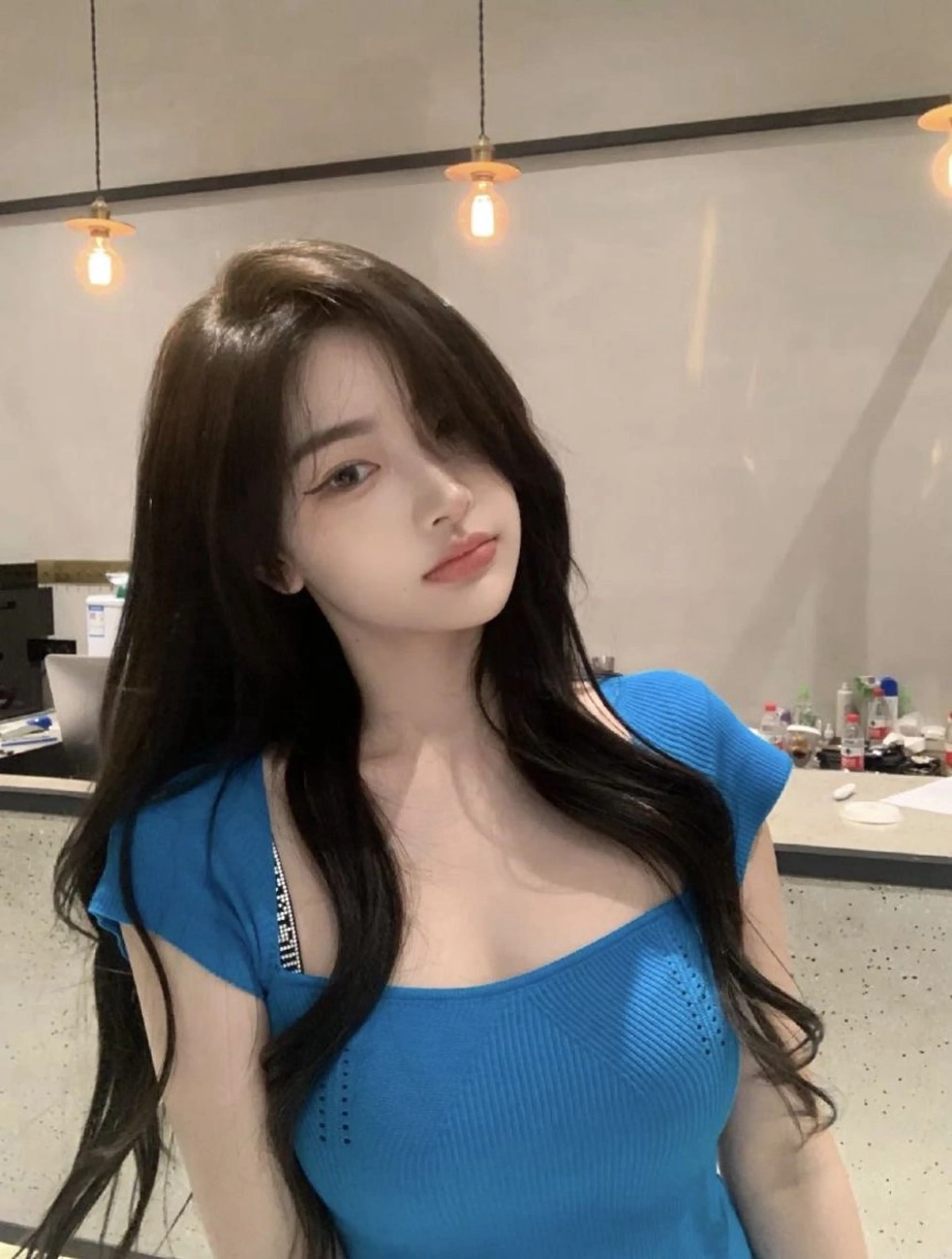 カラー カット ヘアカラー 韓国風暗髪ヘア🤍 🫧MIREIのヘアスタイル