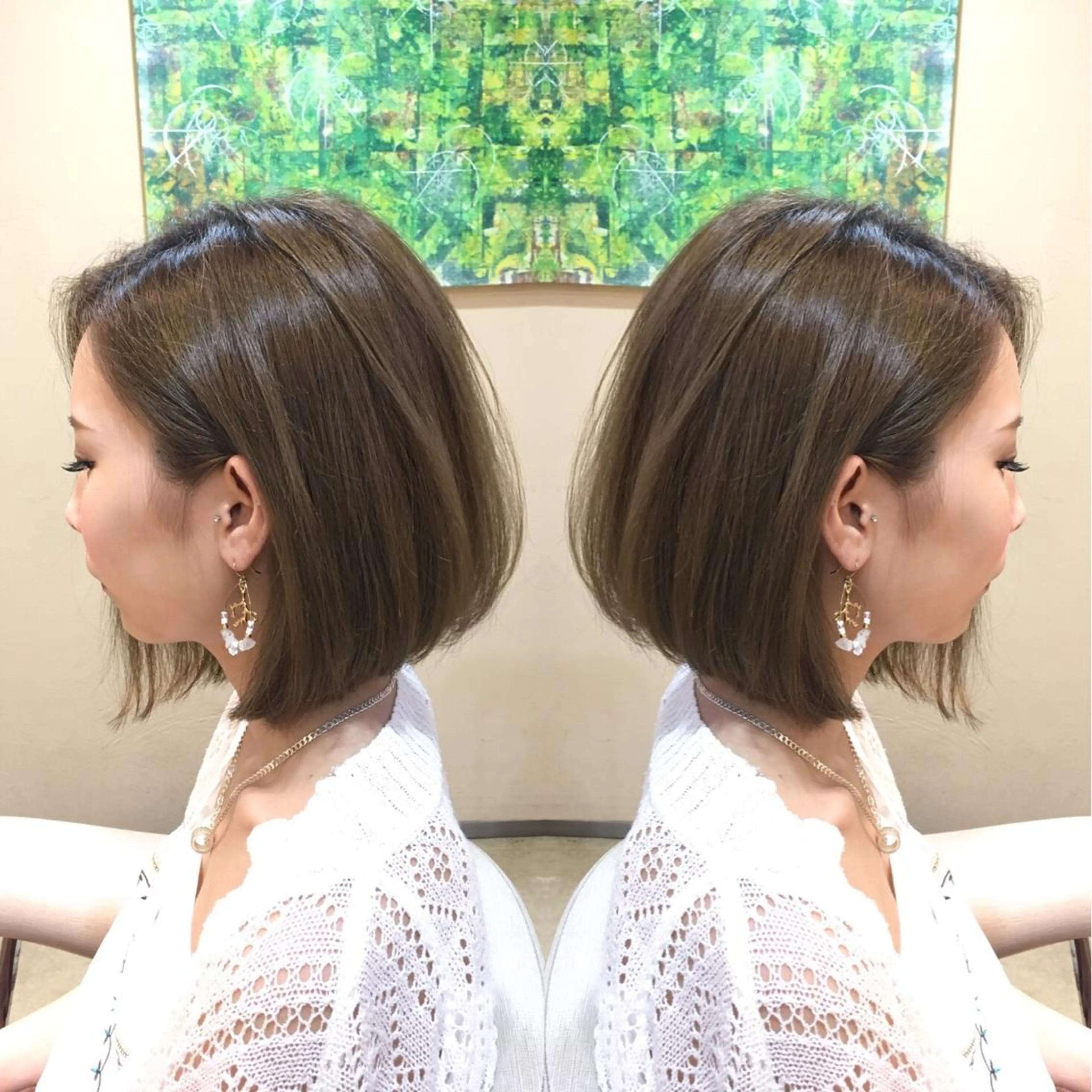 ショート カラー ハイトーンカラー ボブ 🐝肥田 しょーと🐝のヘアスタイル