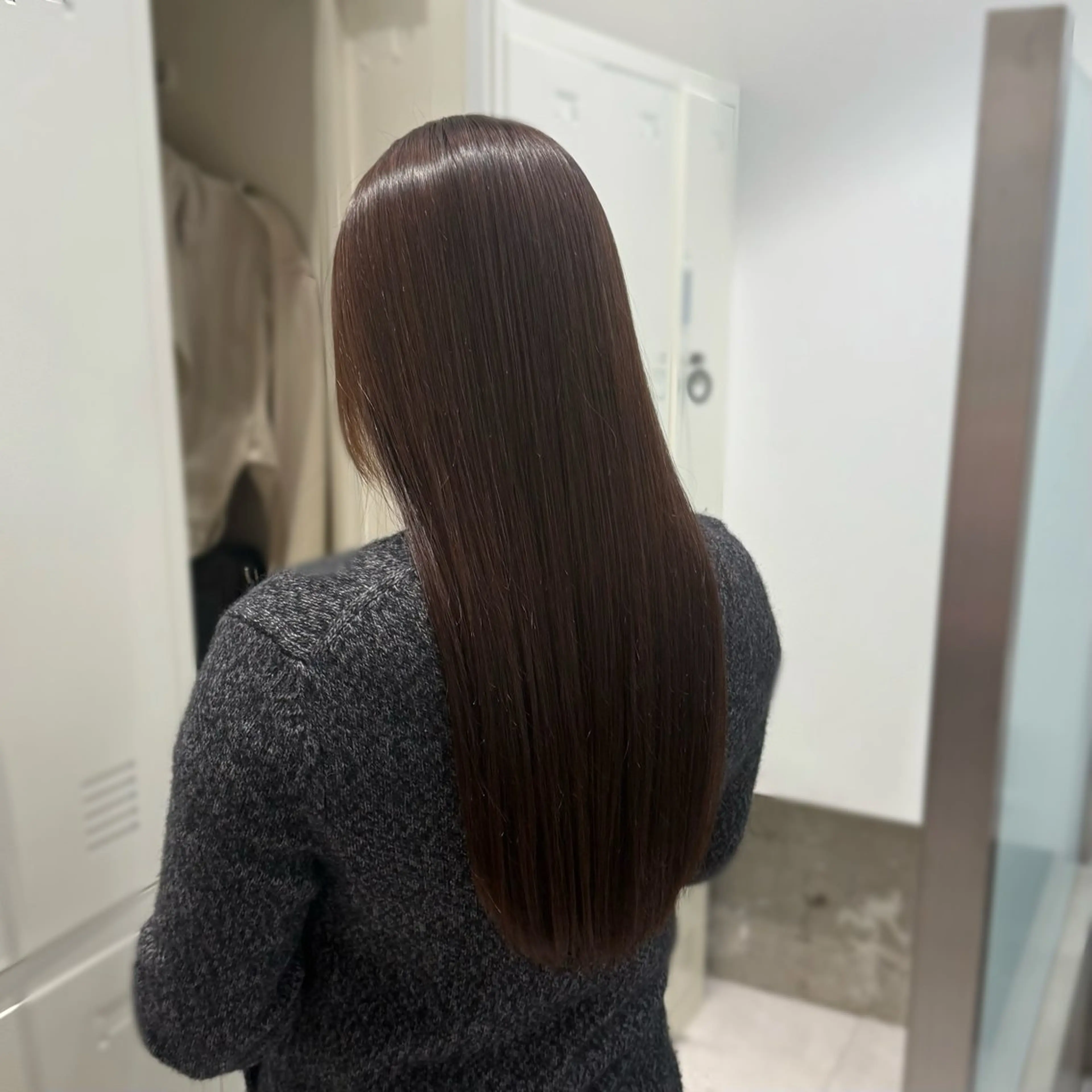 セミロング カラー パーマ 髪質改善 縮毛矯正 ストレートパーマ カット ヘアカラー 縮毛矯正 トリートメント 縮毛矯正+モテカラー 🎀✨MIHOのヘアスタイル