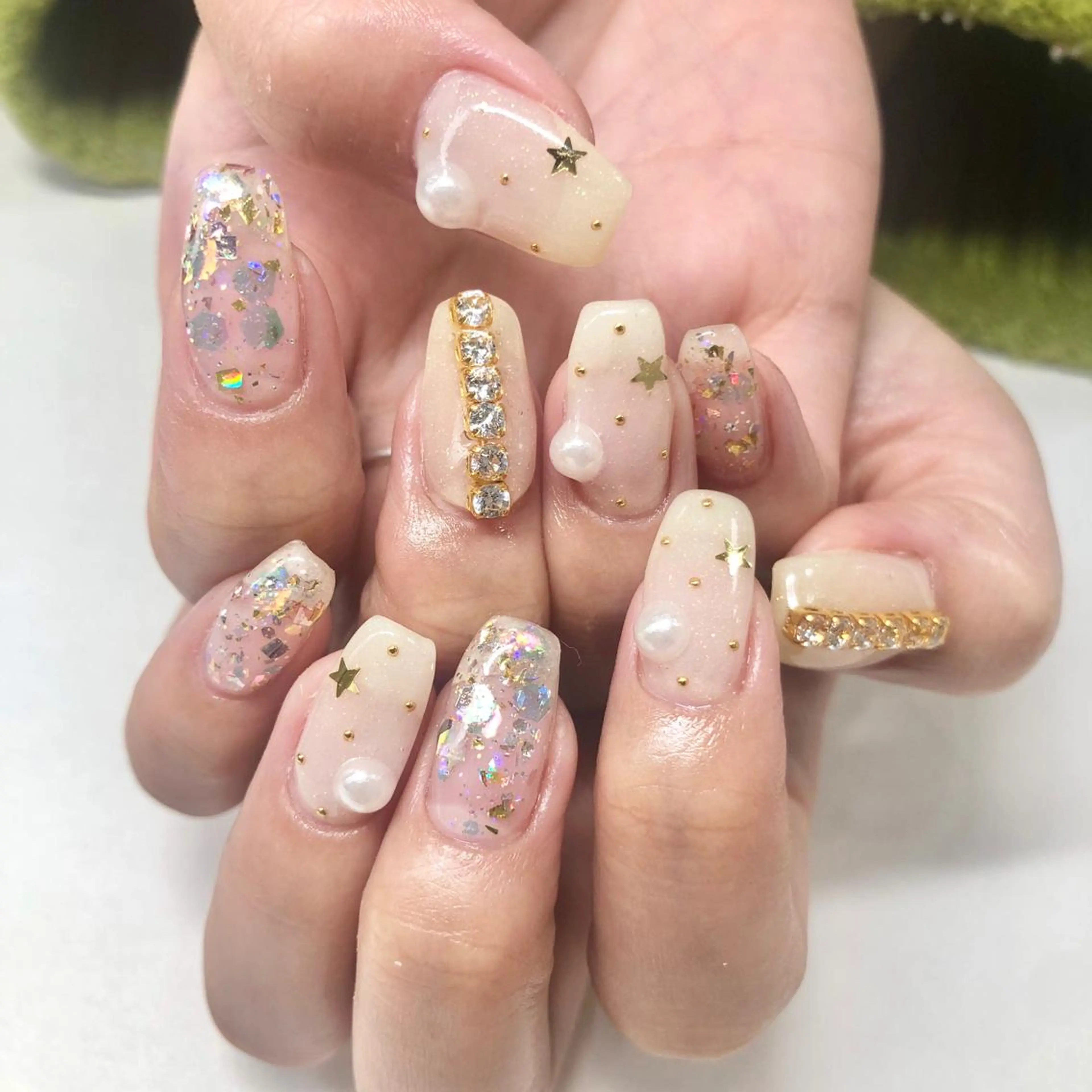 ネイル キラキラネイル ハンドネイル 🎀AYAKO 🎀中韓ネイルのネイルデザイン