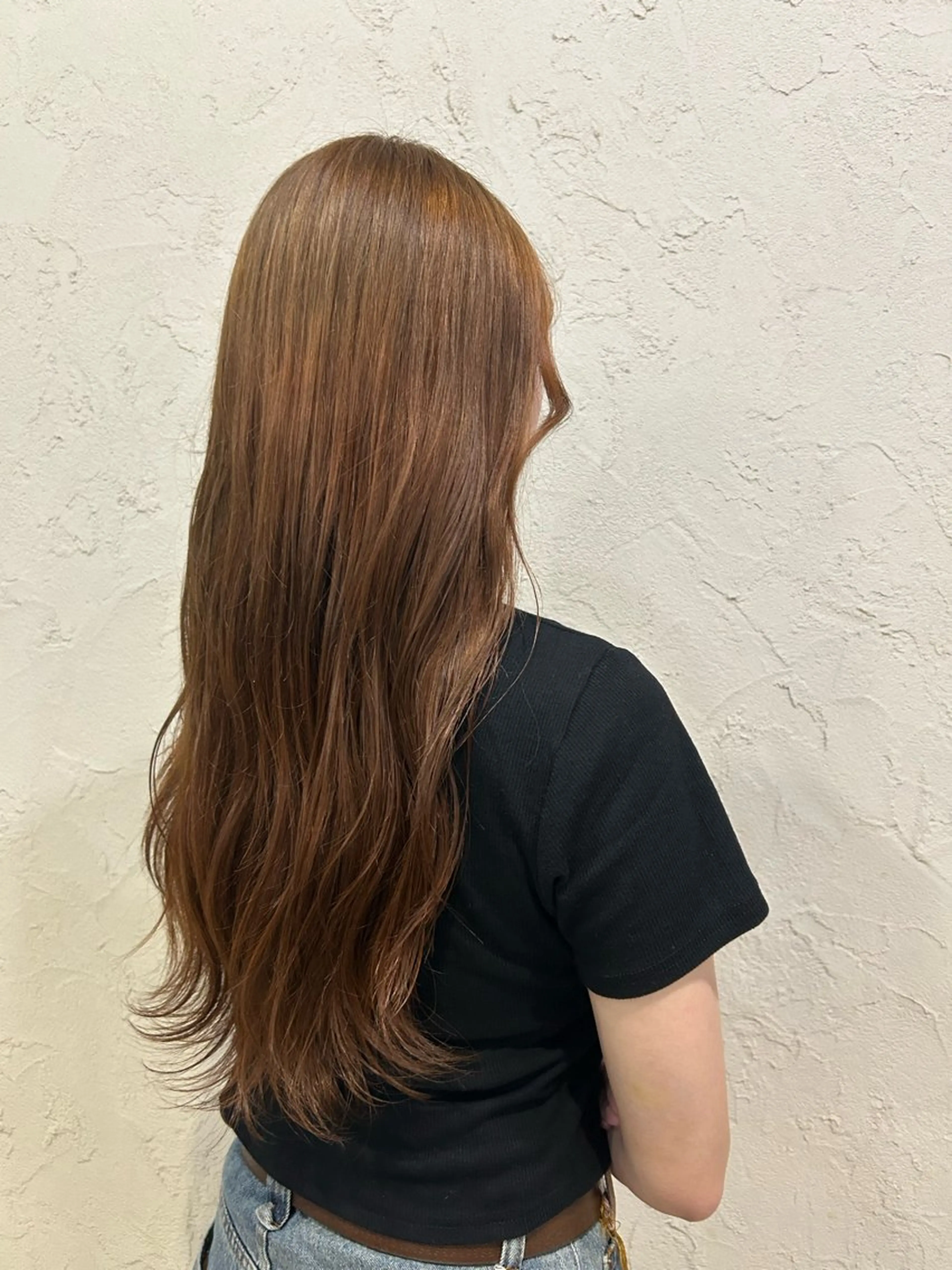 ロング カラー ブラウンカラー オレンジ オレンジブラウン ヘアカラー BOOBEE所属・植吉 琉月のヘアスタイル