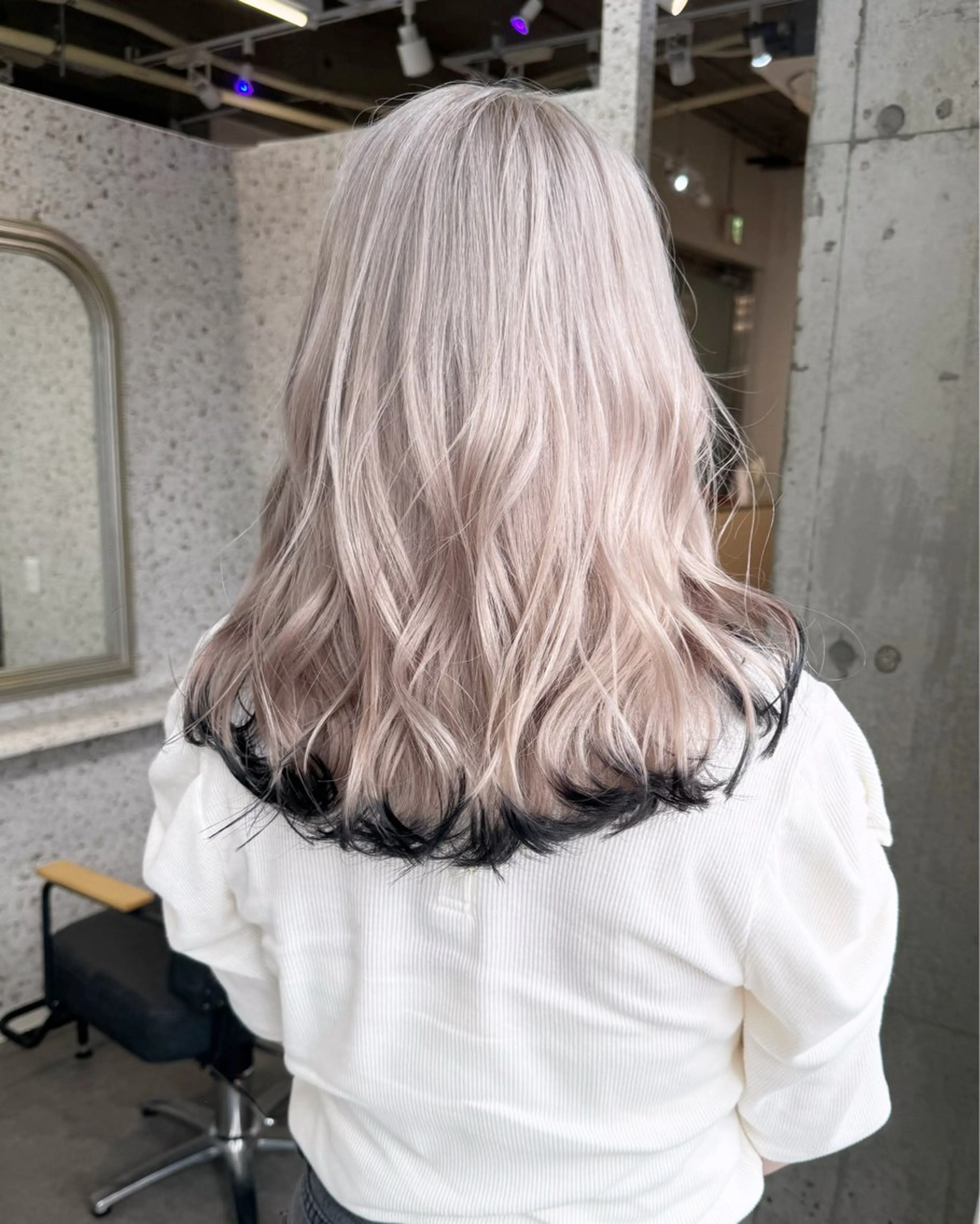 ロング カラー ヘアアレンジ 黒髪 ブリーチ ケアブリーチ ダブルカラー ハイライトカラー ヘアカラー トリートメント lani 天神大名/ブリーチのヘアスタイル