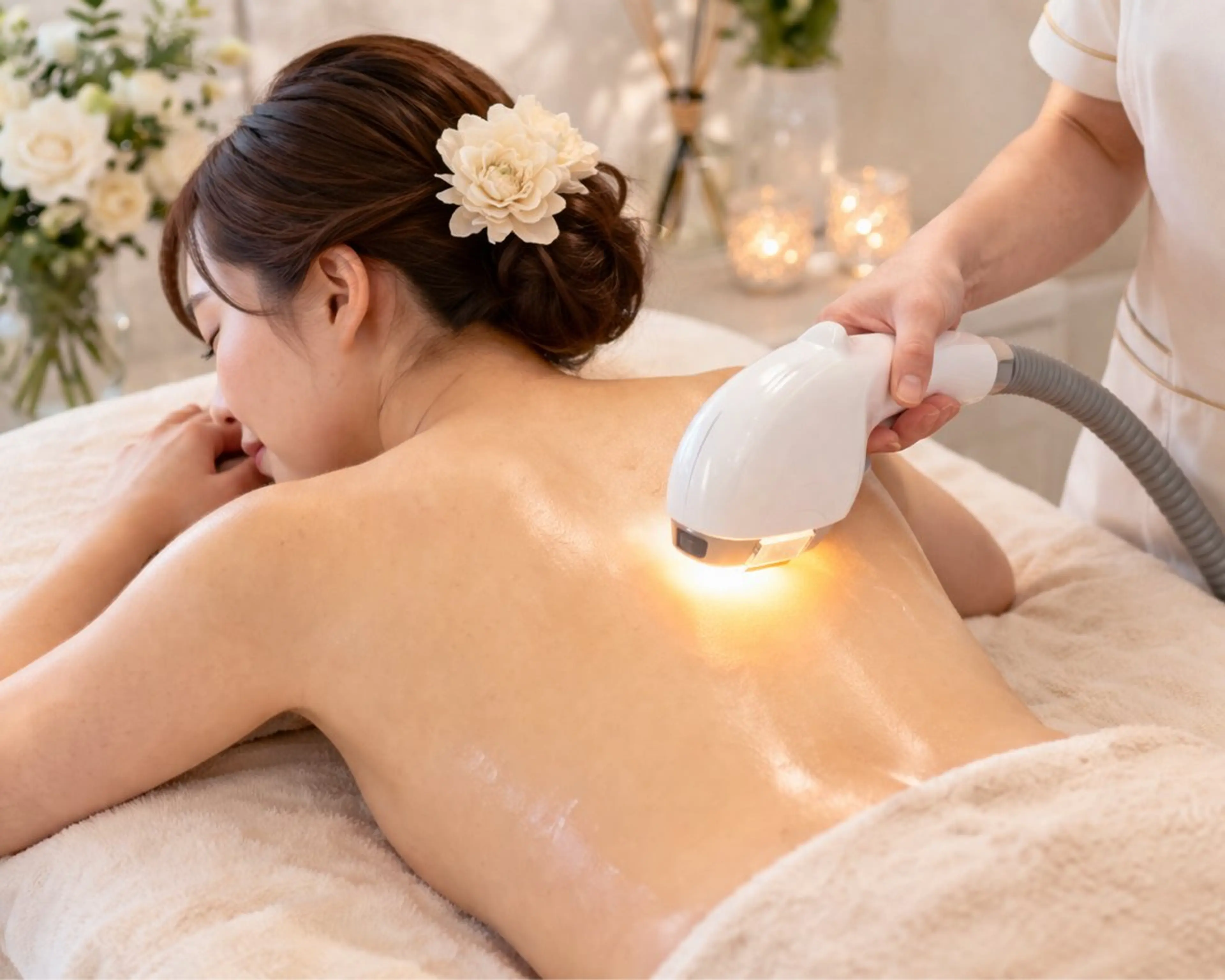 背中光フォト💡ニキビ/美白/ブライダル【背中上部】の写真