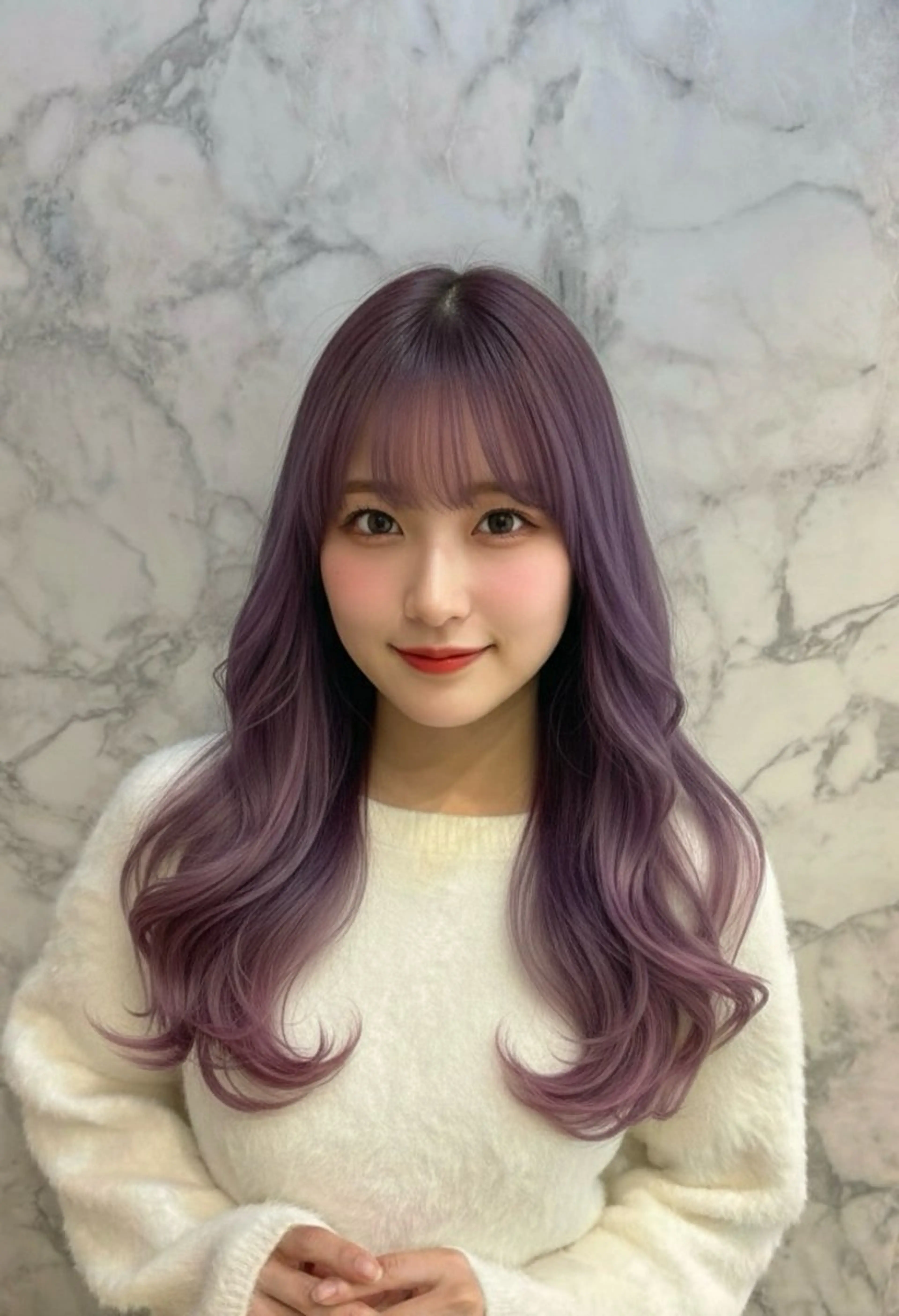 ロング カラー ヘアカラー トリートメント 🍒しの🍒 ハイトーン/カットのヘアスタイル