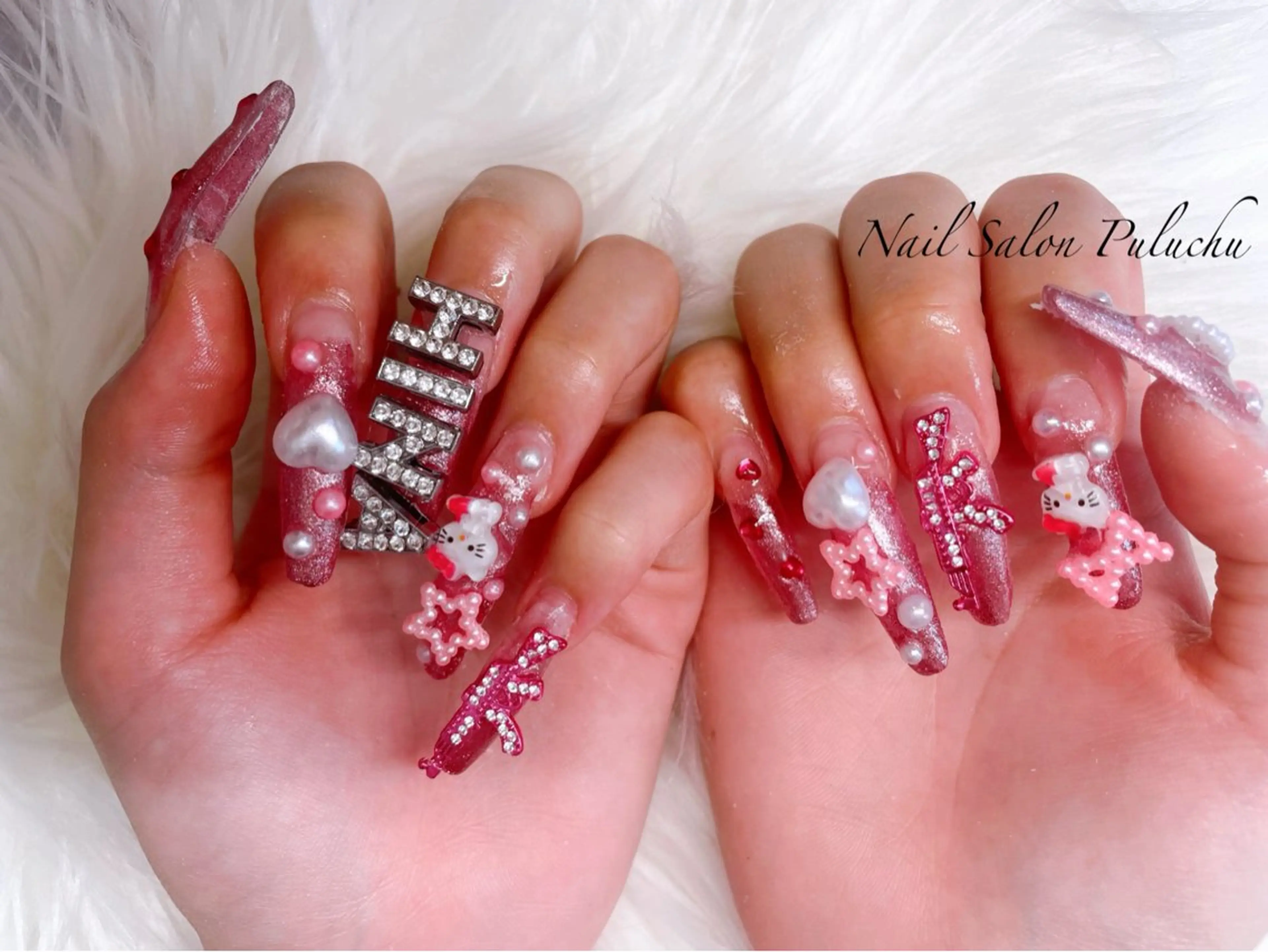 ネイル ロングネイル ♡ puluchu ♡のネイルデザイン