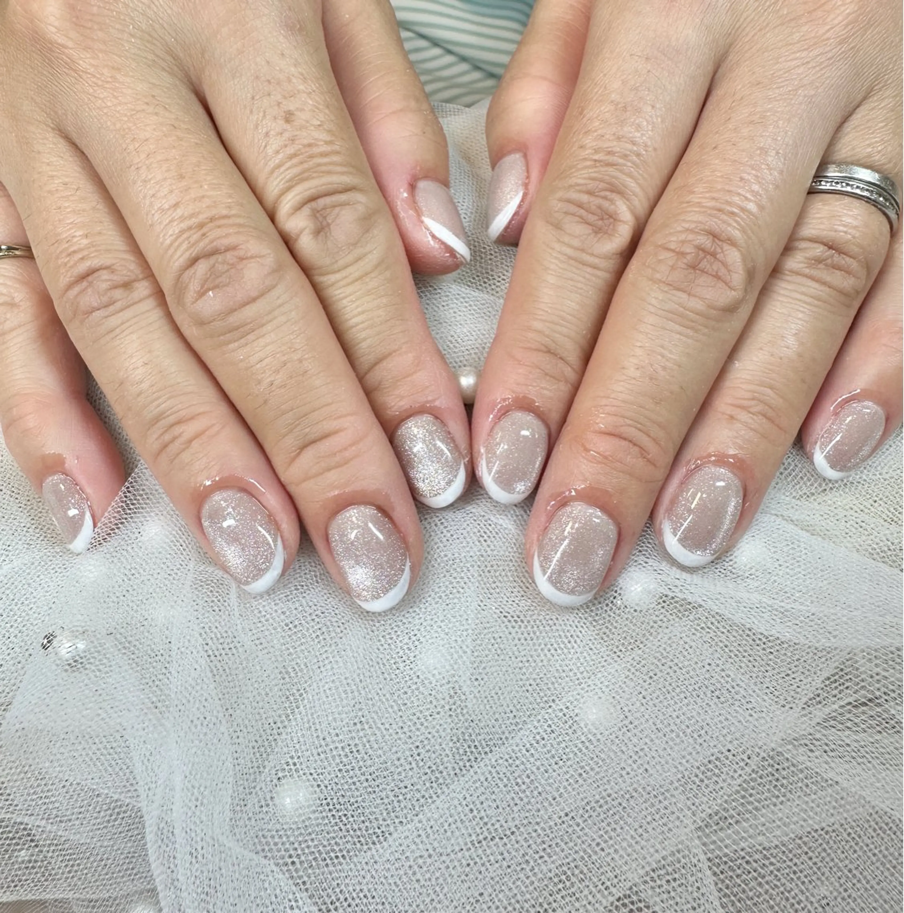 ネイル フレンチネイル マグネットネイル MARIENAILS owadaのネイルデザイン