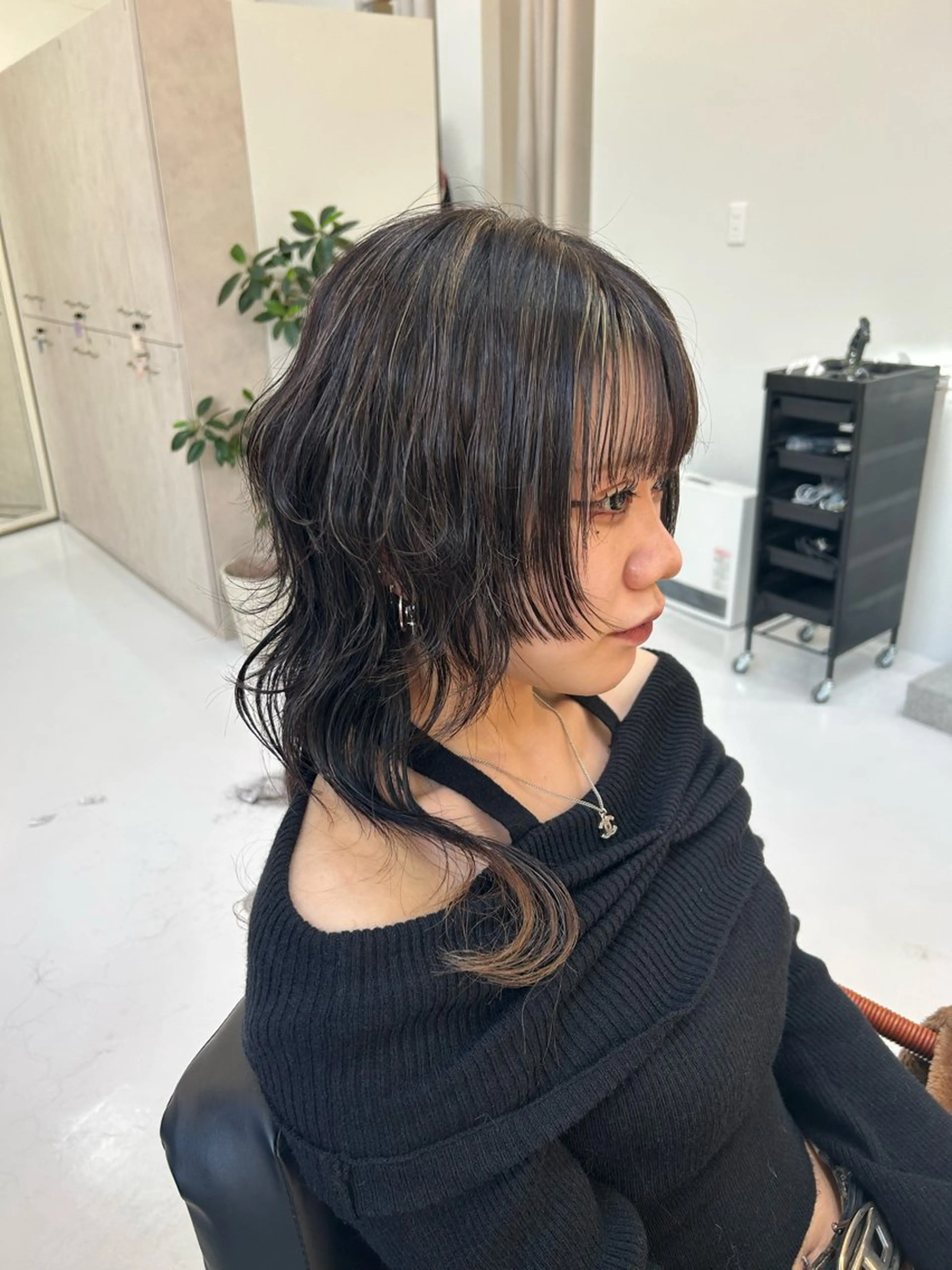 ミディアム ウルフカット カット Porte ෆ̈Maruyamaのヘアスタイル