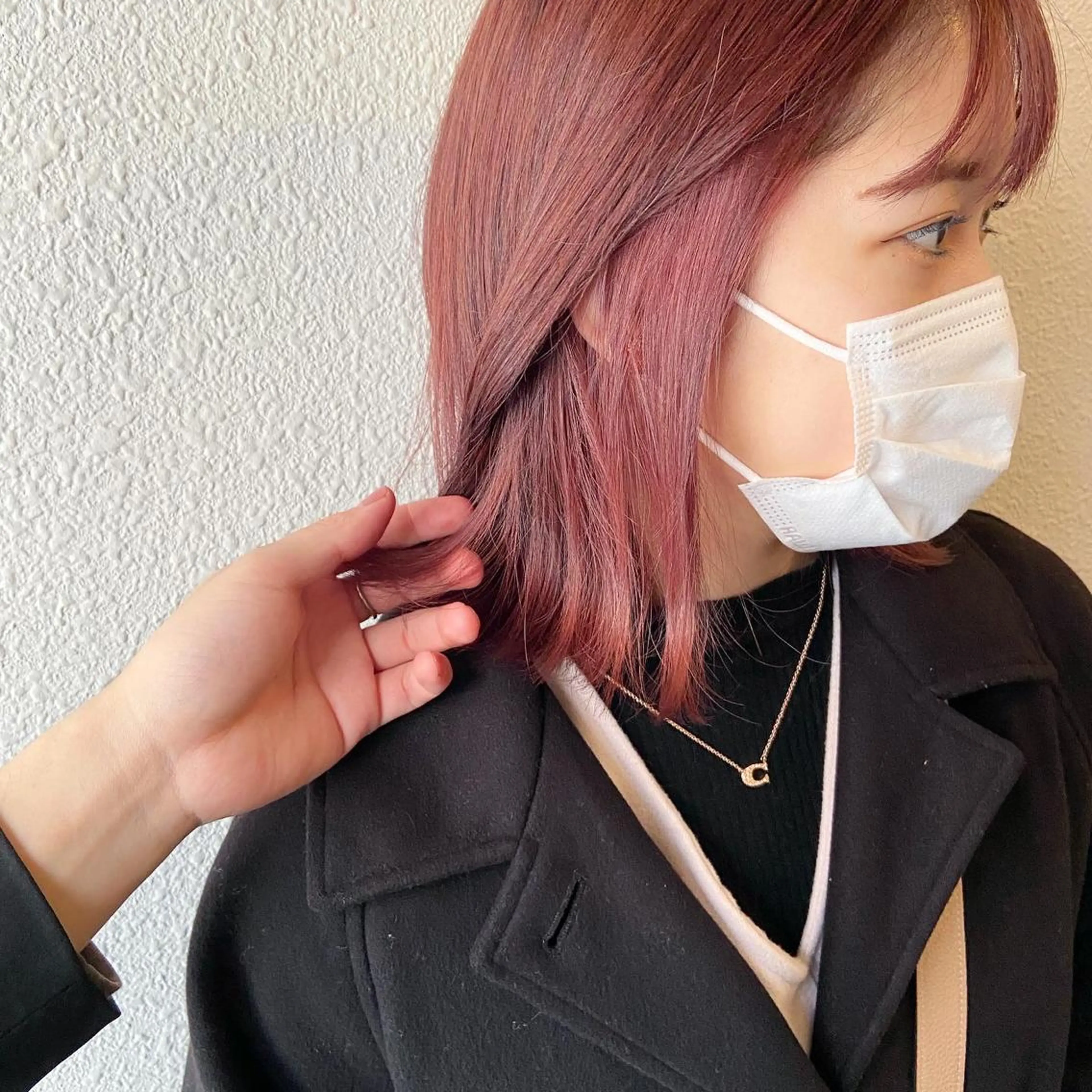 ミディアム カラー ヘアアレンジ インナーカラー カット ヘアカラー トリートメント 竹内啓太 ボブのヘアスタイル