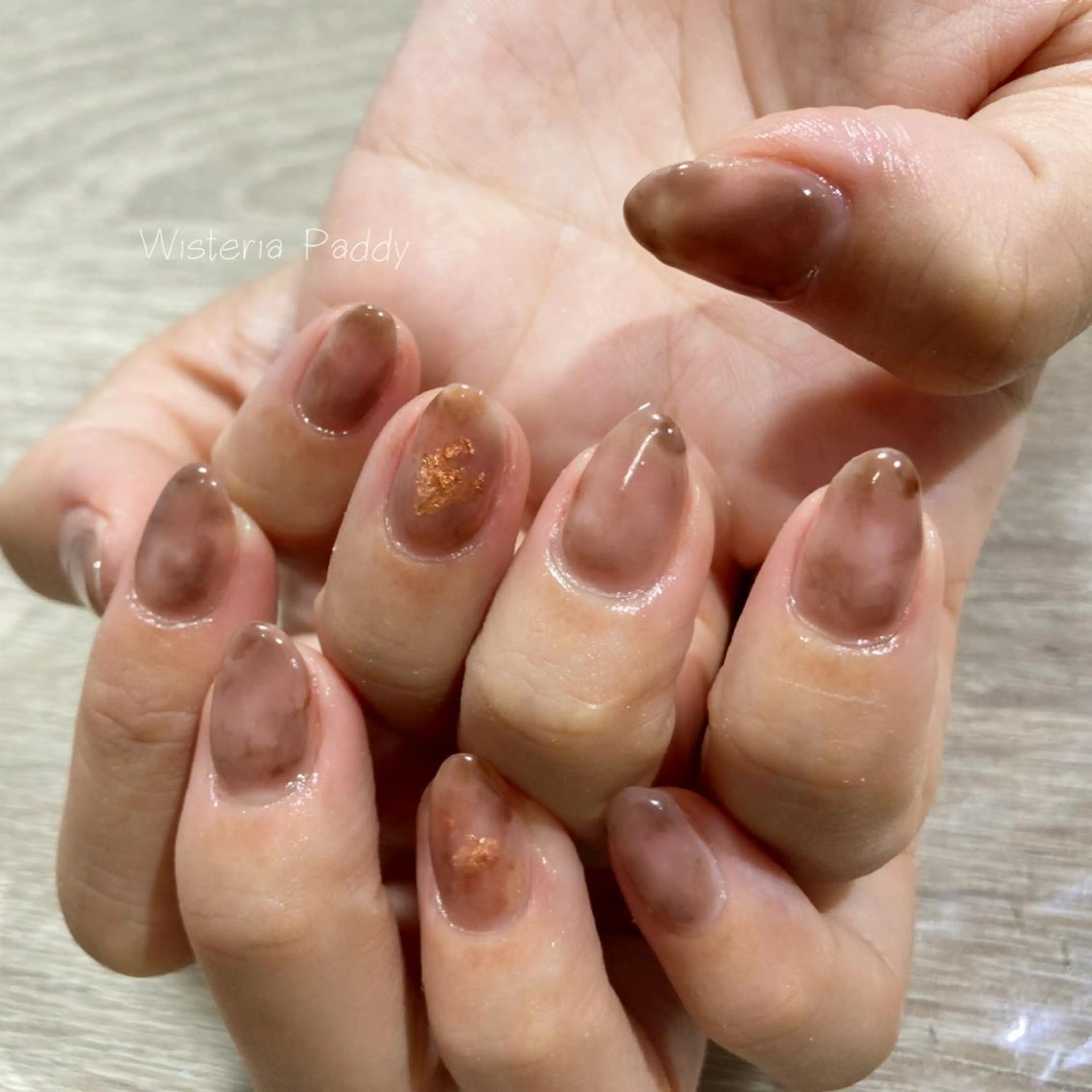 ネイル ニュアンスネイル オフィスネイル Wisteria Paddyのネイルデザイン