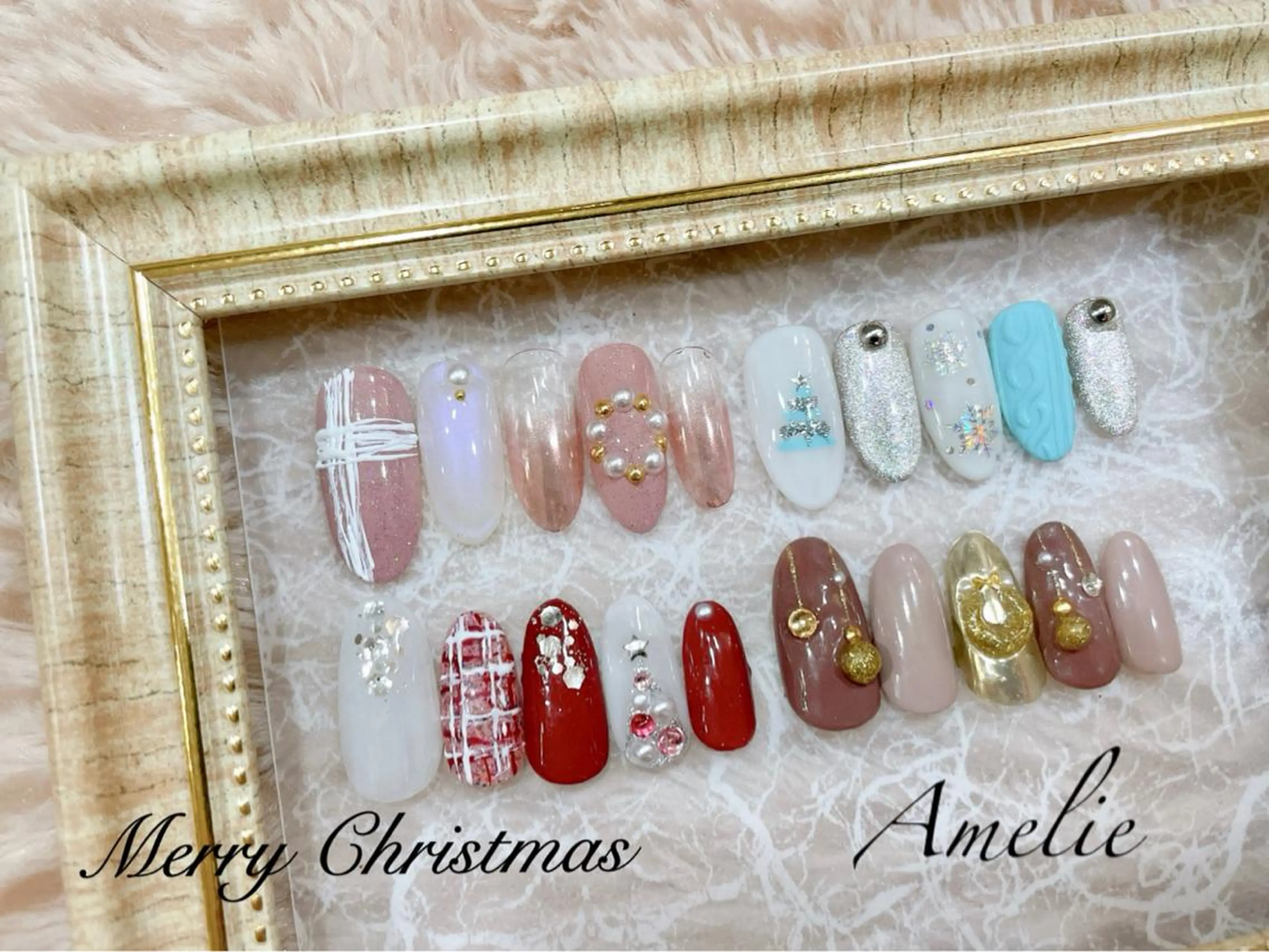 ネイル ジェルネイル 冬ネイル クリスマス yo koのネイルデザイン