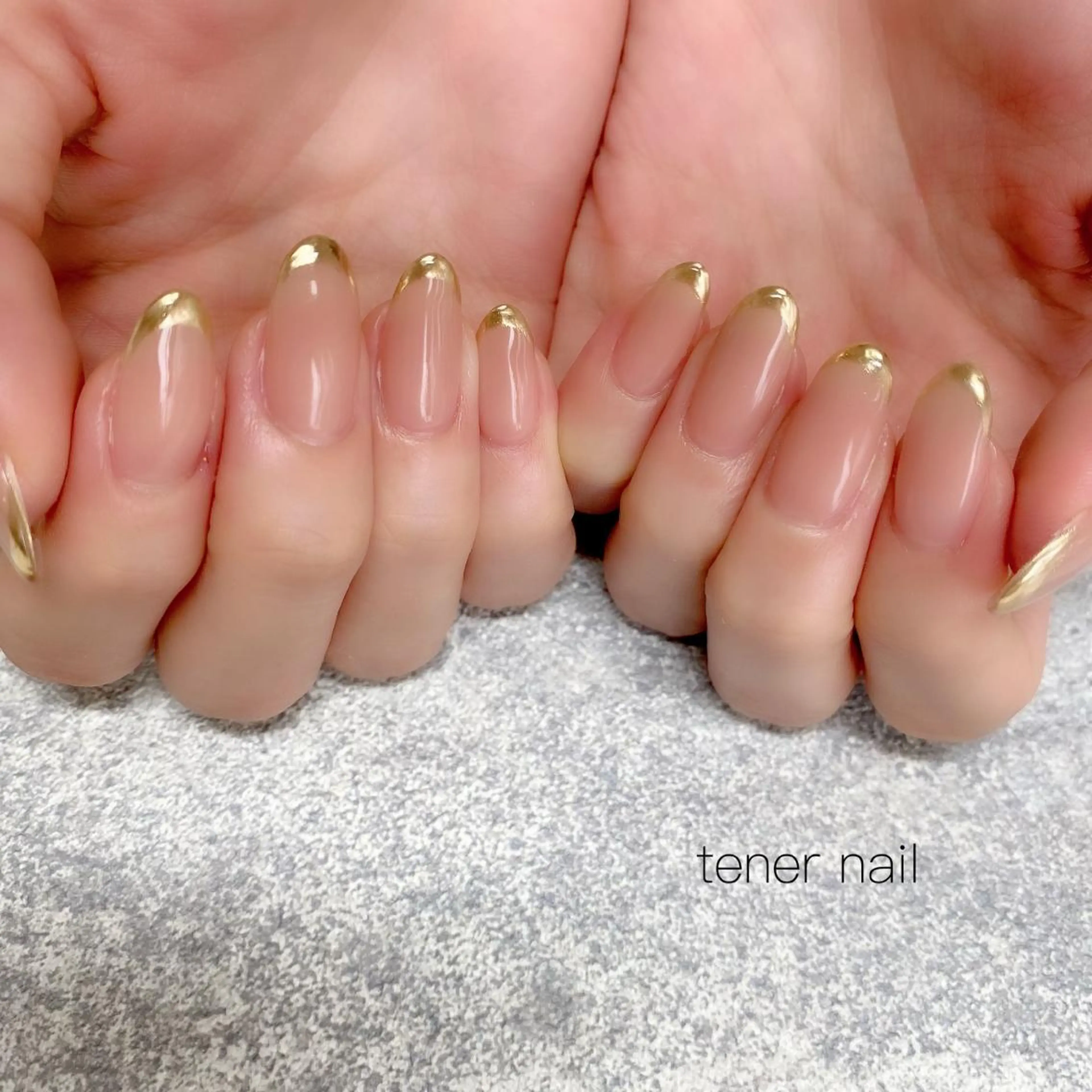 ネイル フレンチネイル ミラーネイル tener  nail  テネルネイル所属・テネルネイル tener nailのネイルデザイン