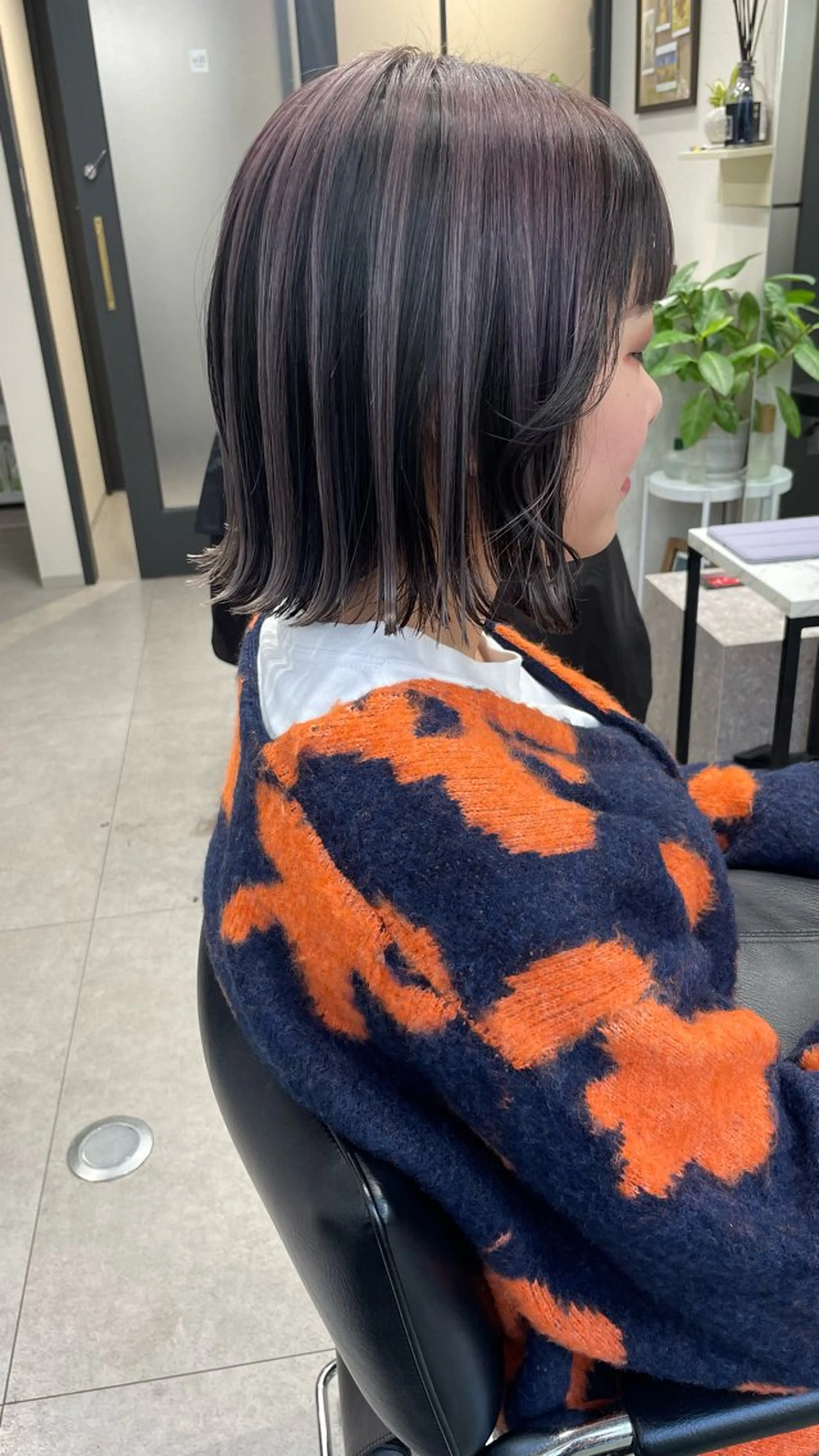 ミディアム カラー ヘアカラー トリートメント 髪質改善will hairdesignのヘアスタイル