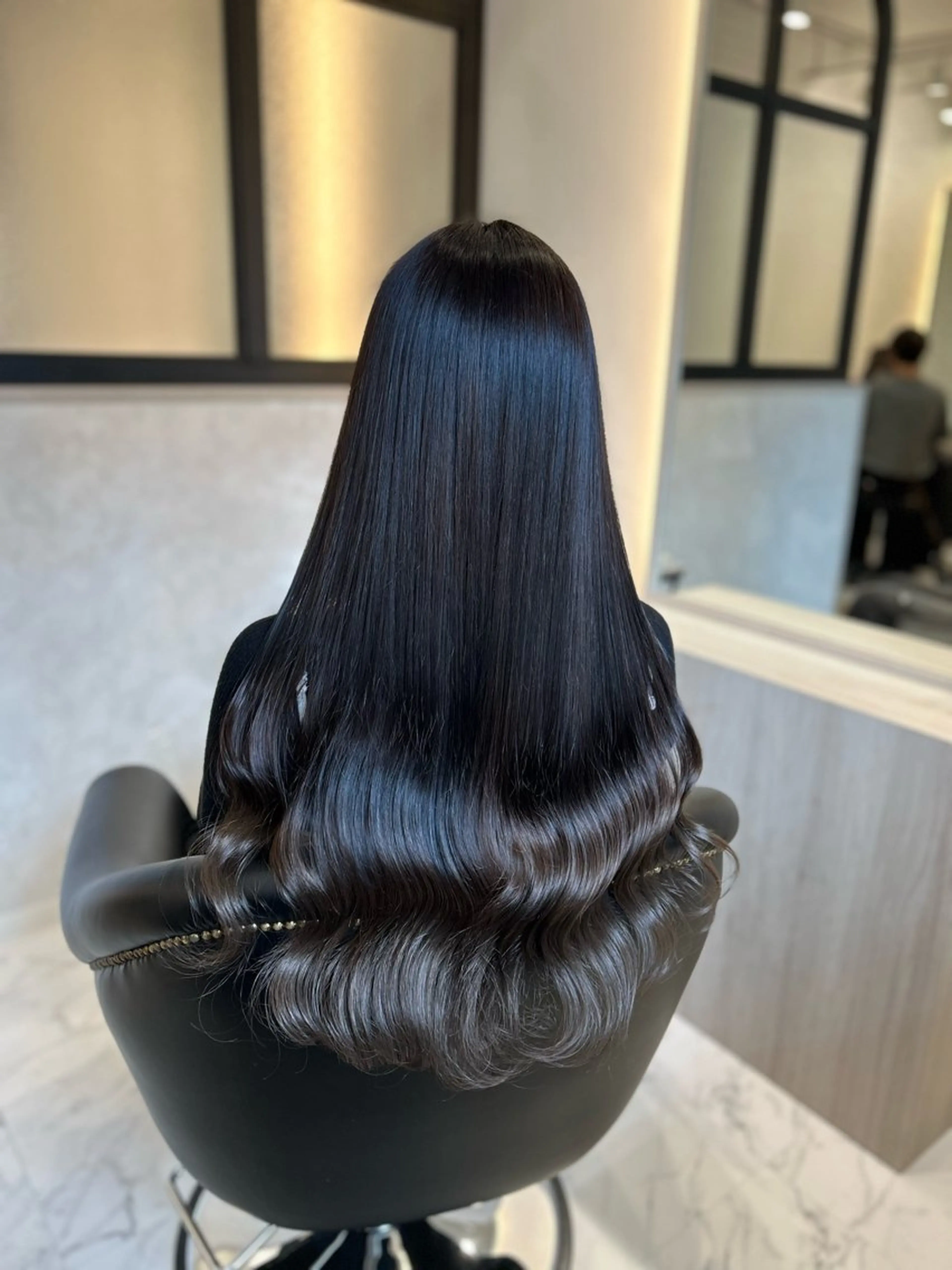 ロング カラー ヘアカラー トリートメント &chaLme   心斎橋所属・emi/髪質改善/ 韓国風/艶カラーのヘアスタイル