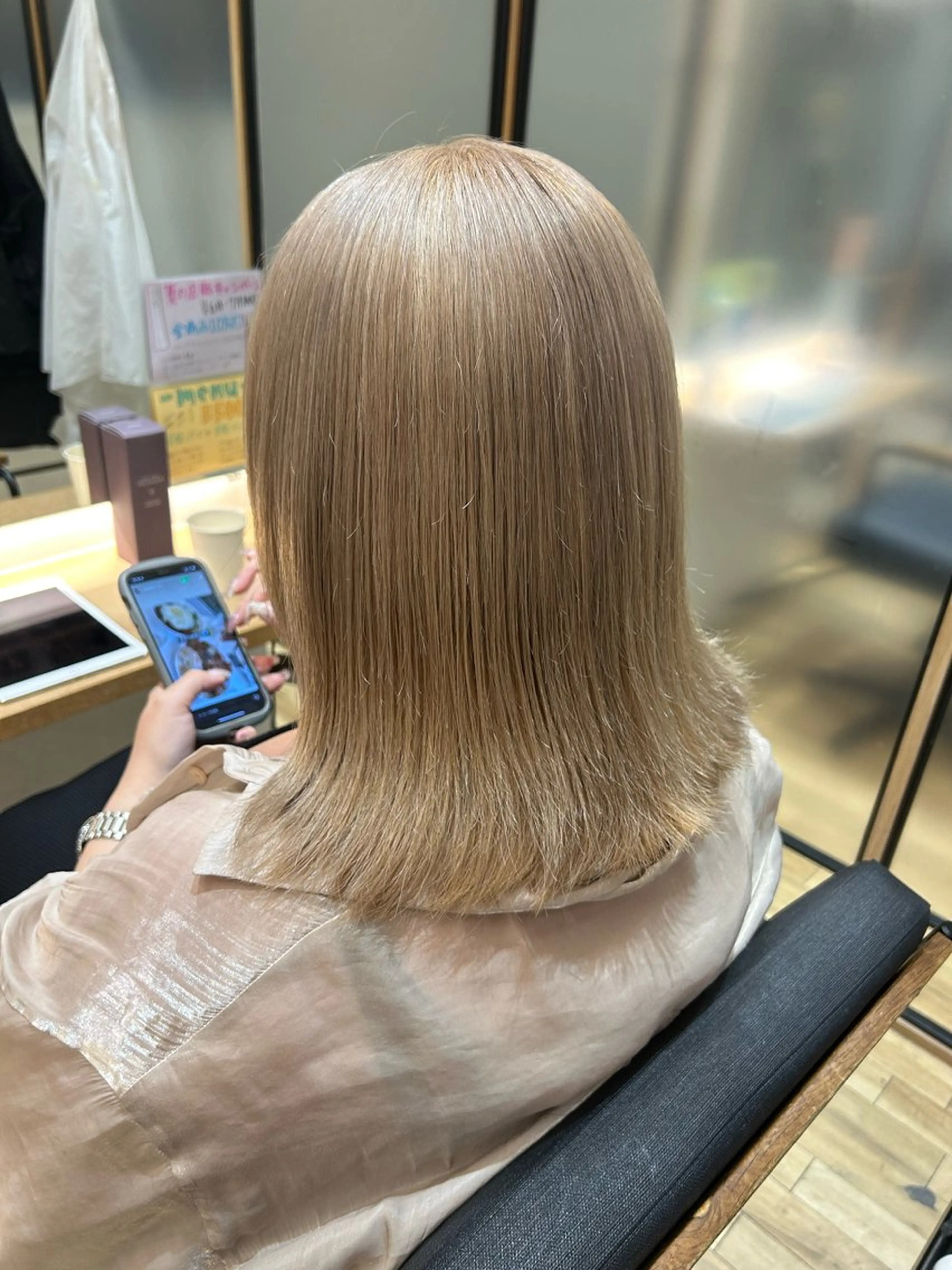 ミディアム ヘアカラー ゆうき あすかのヘアスタイル