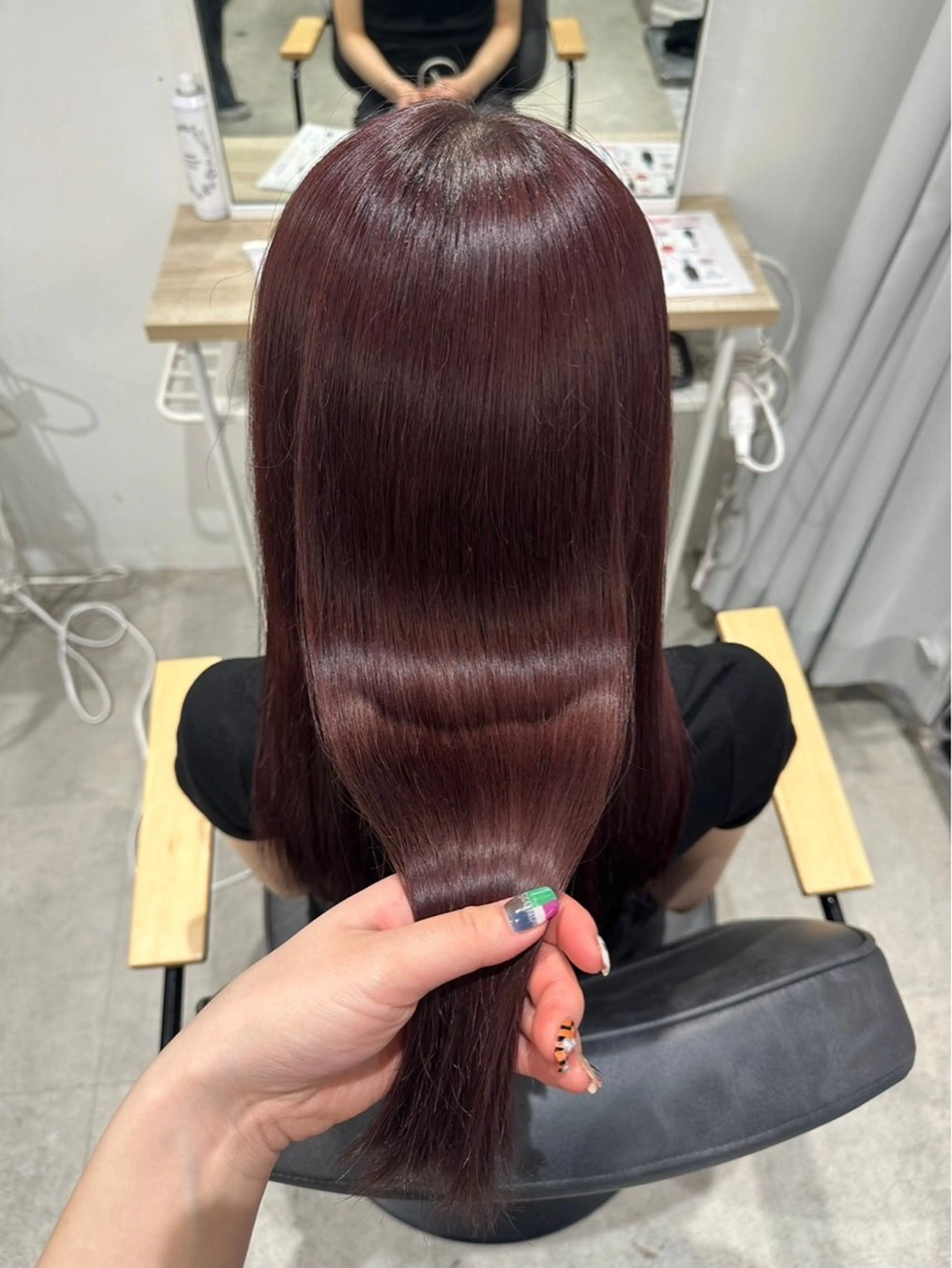 セミロング カラー レッドカラー 髪質改善 似合わせ SHOYAのヘアスタイル