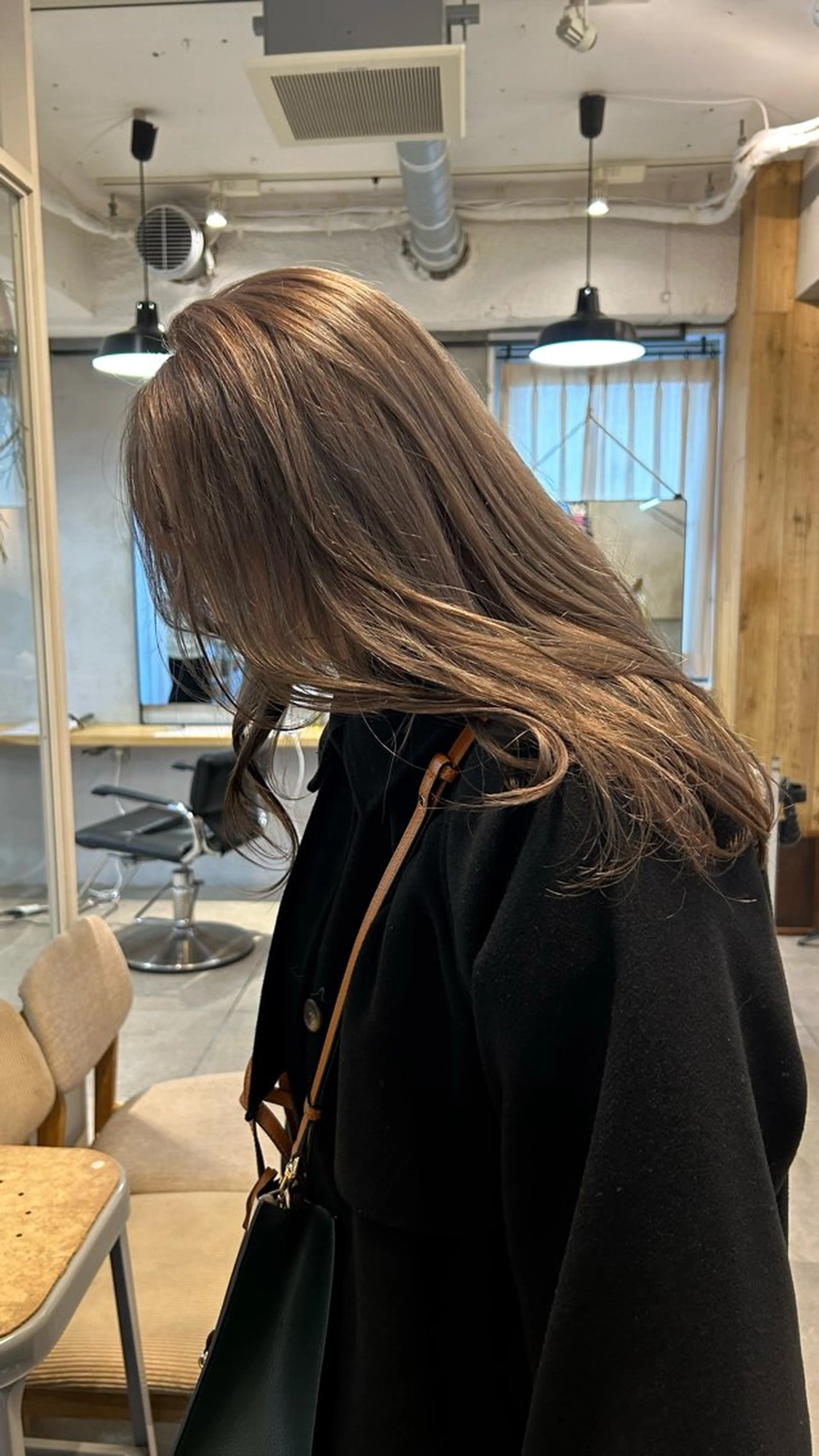 セミロング カラー ヘアカラー じゅわっと暖色カラー 🍊Moemiのヘアスタイル