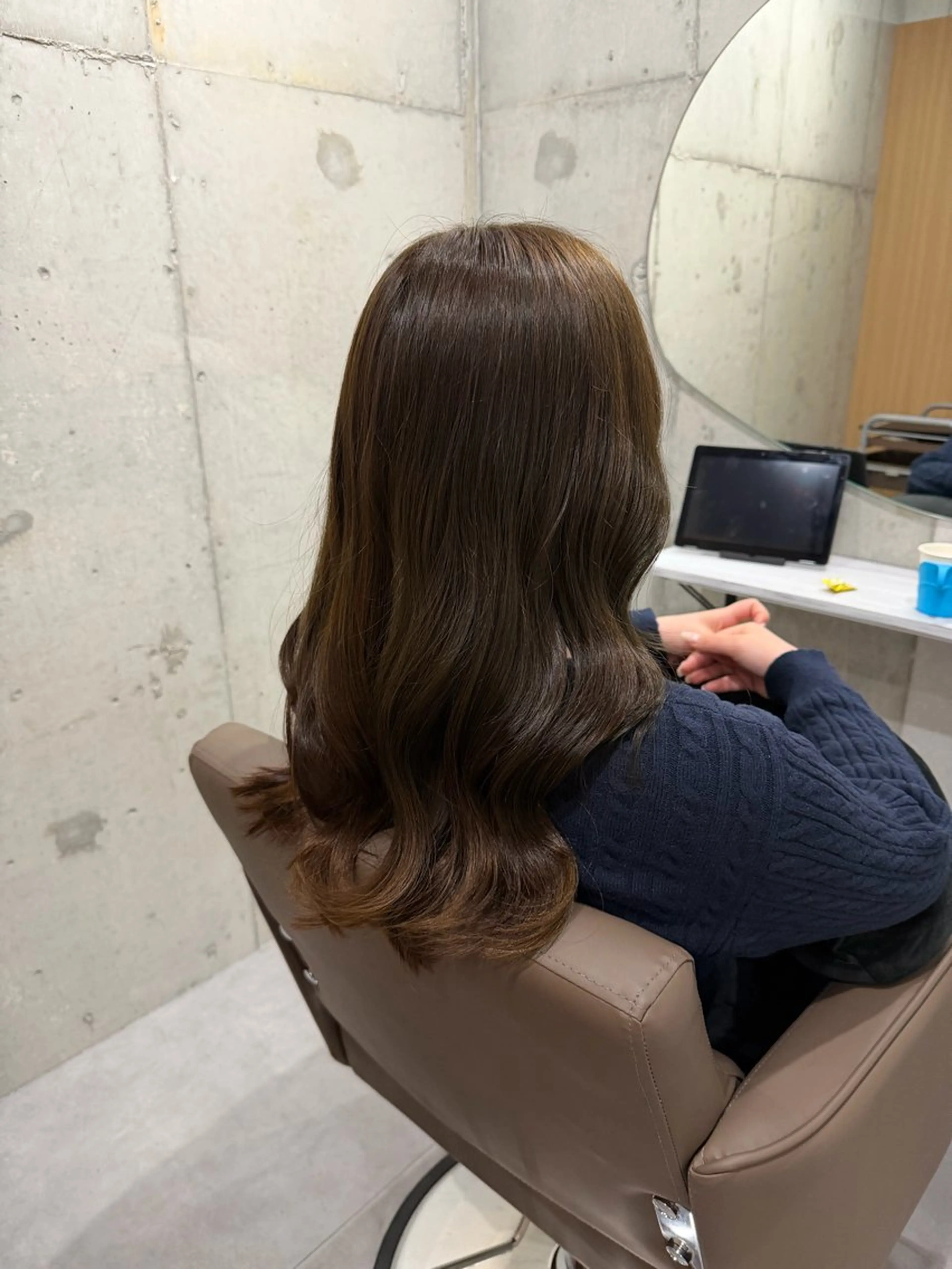 ロング カット ヘアカラー トリートメント 黒木日那/髪質改善/ 京橋/縮毛矯正のヘアスタイル