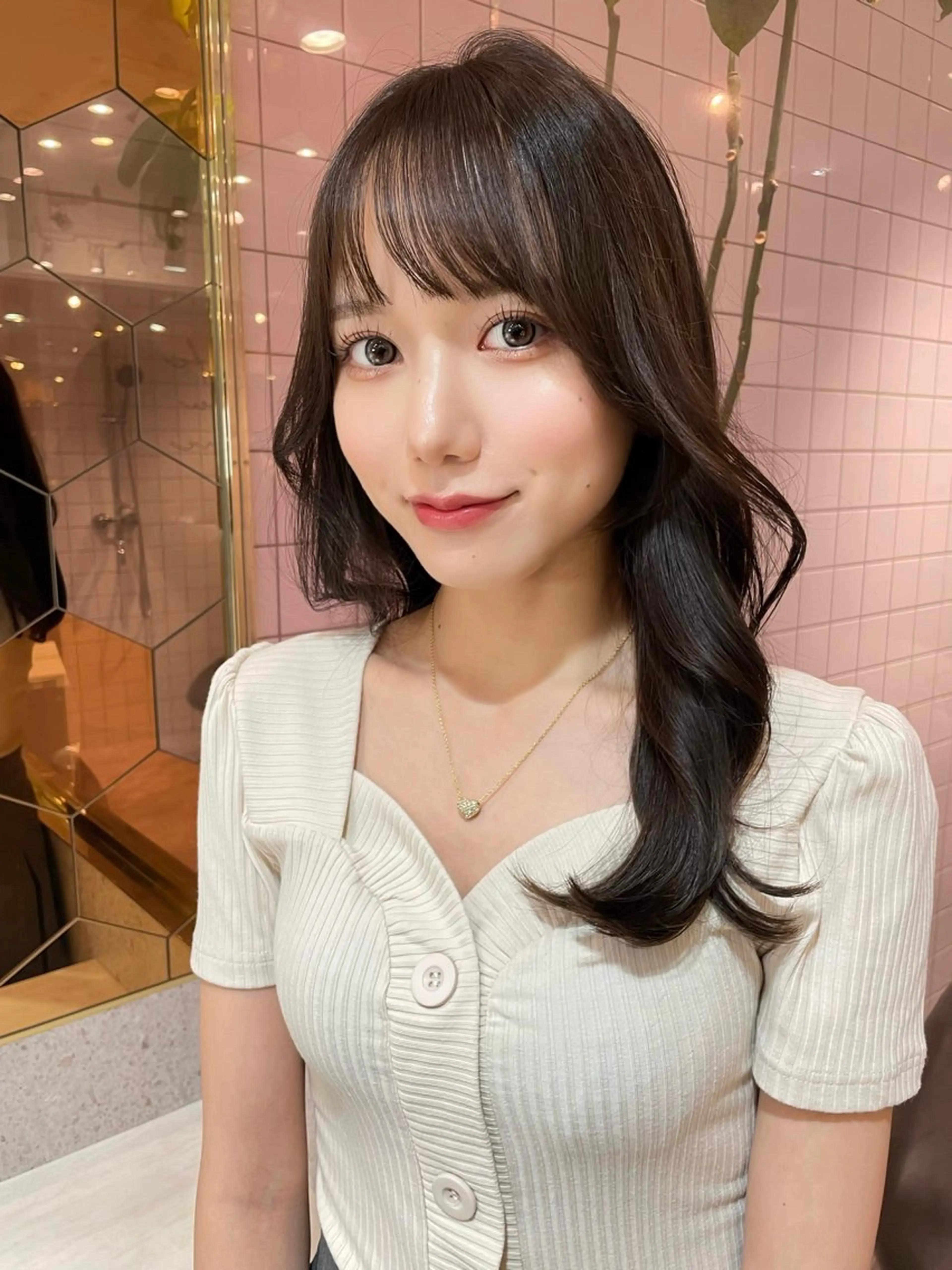 【♡時短メニュー♡90分✨】透明感カラー+前髪顔まわりカット+2stepトリートメント🤍の写真