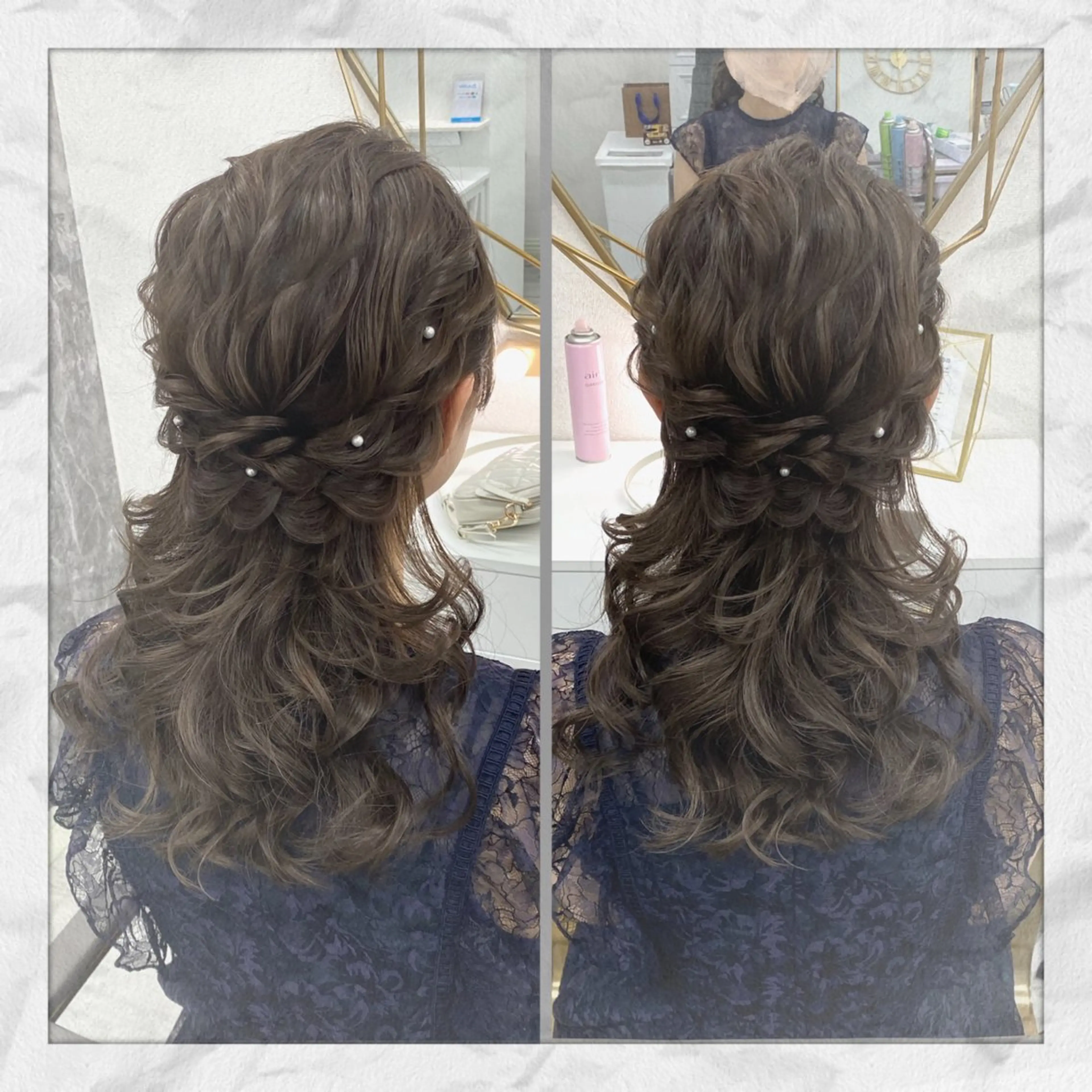 セミロング ヘアアレンジ ヘアセット ヘアセット/着付け 𓇼 松本 夏美𓇼のヘアスタイル