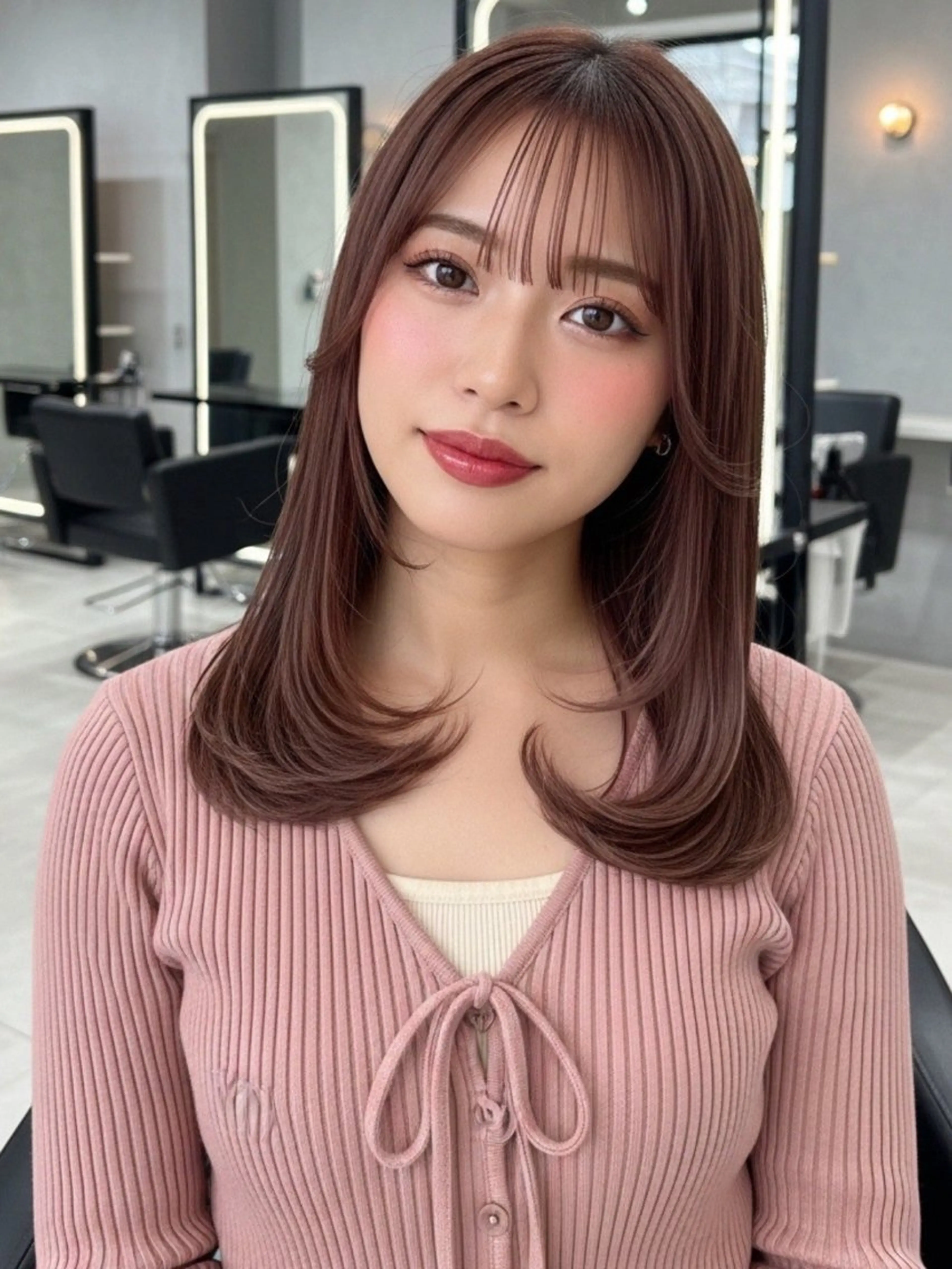 ミディアム 似合わせボブ✖️ 韓国レイヤー✨小関のヘアスタイル