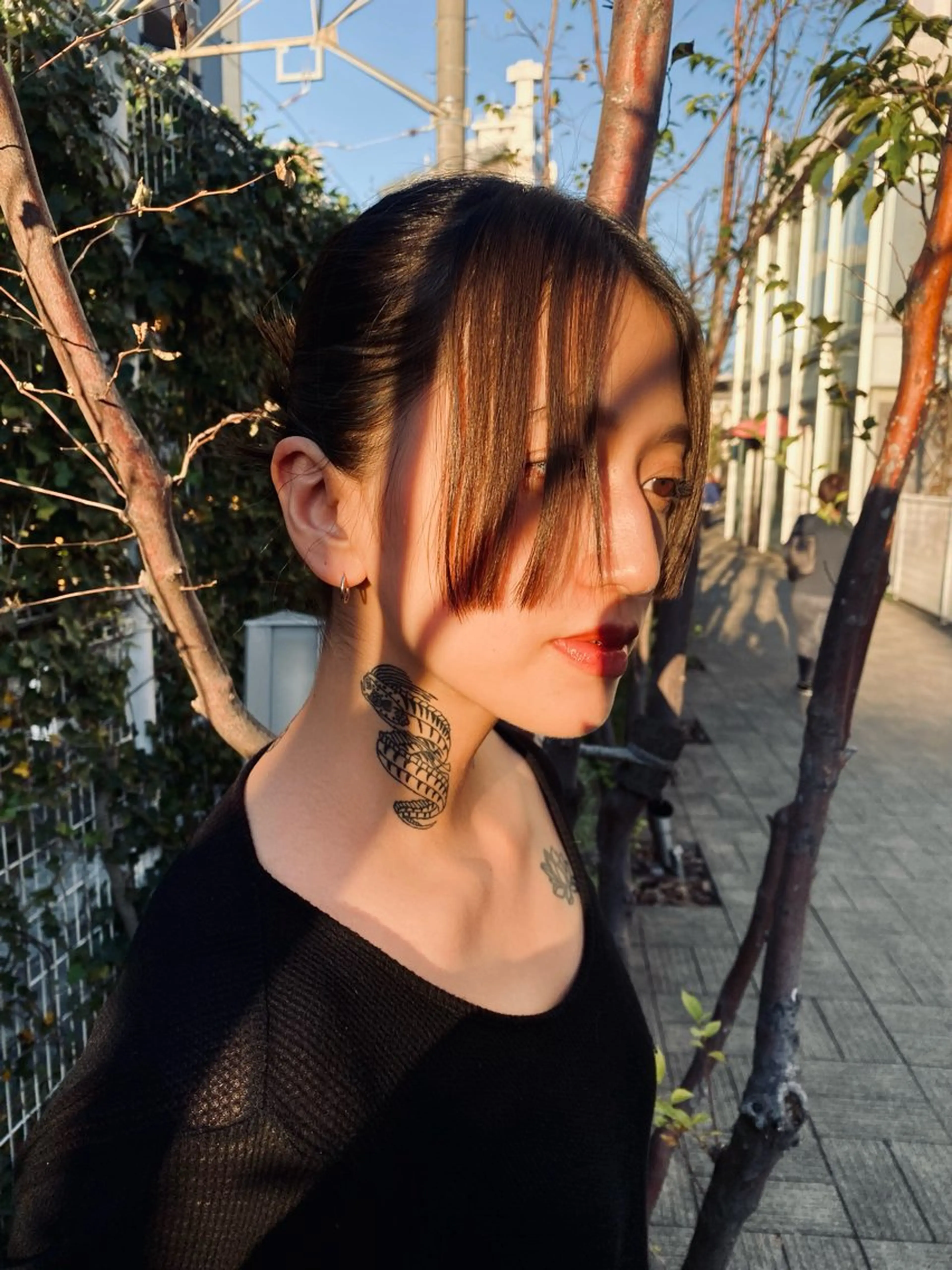 セミロング カラー ブラウンカラー ダークブラウン Repos by moi所属・RINA/特殊ヘア/ 高発色ワンカラーのヘアスタイル