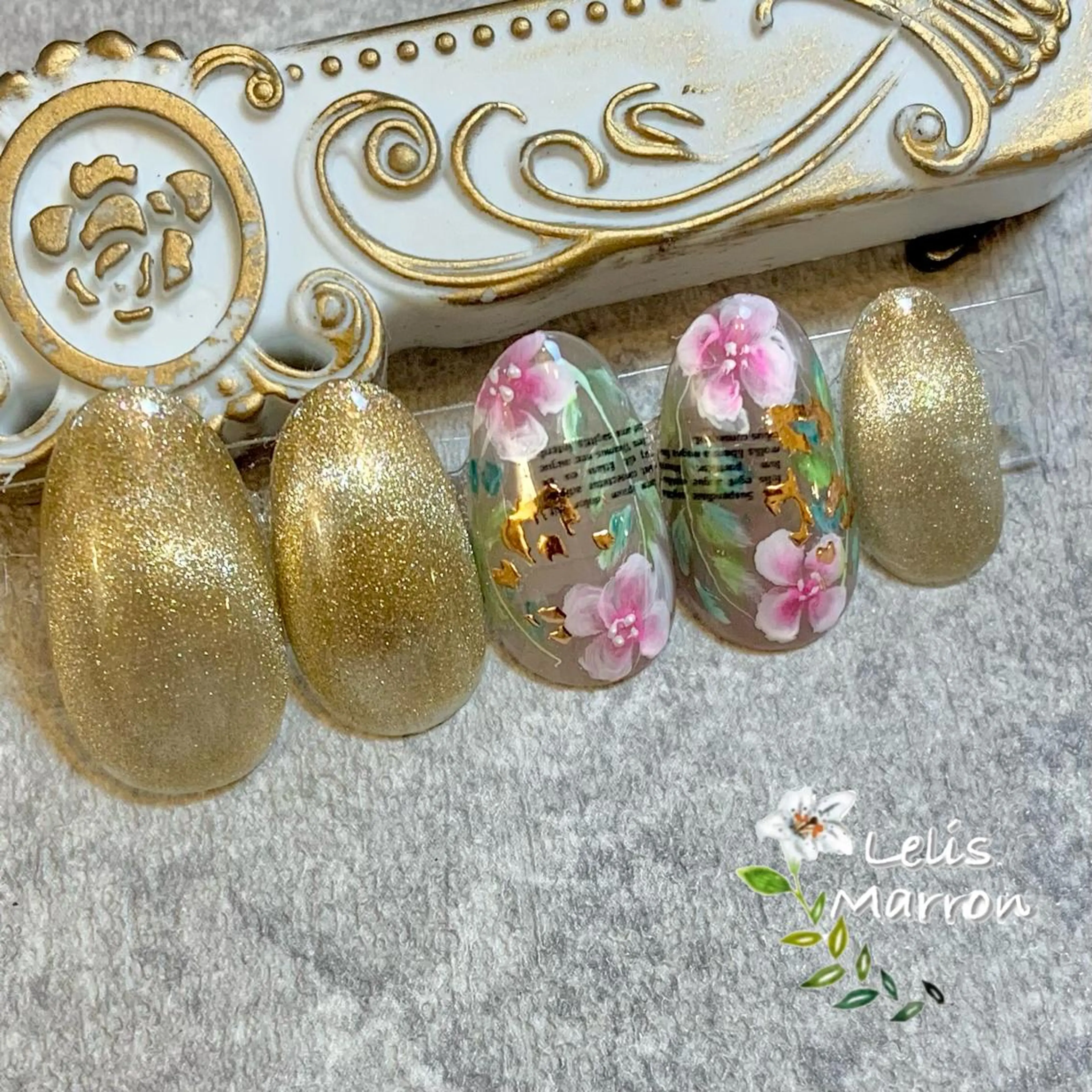 ネイル アートネイル ハンドネイル Lelis Marron所属・岸 侑李のネイルデザイン