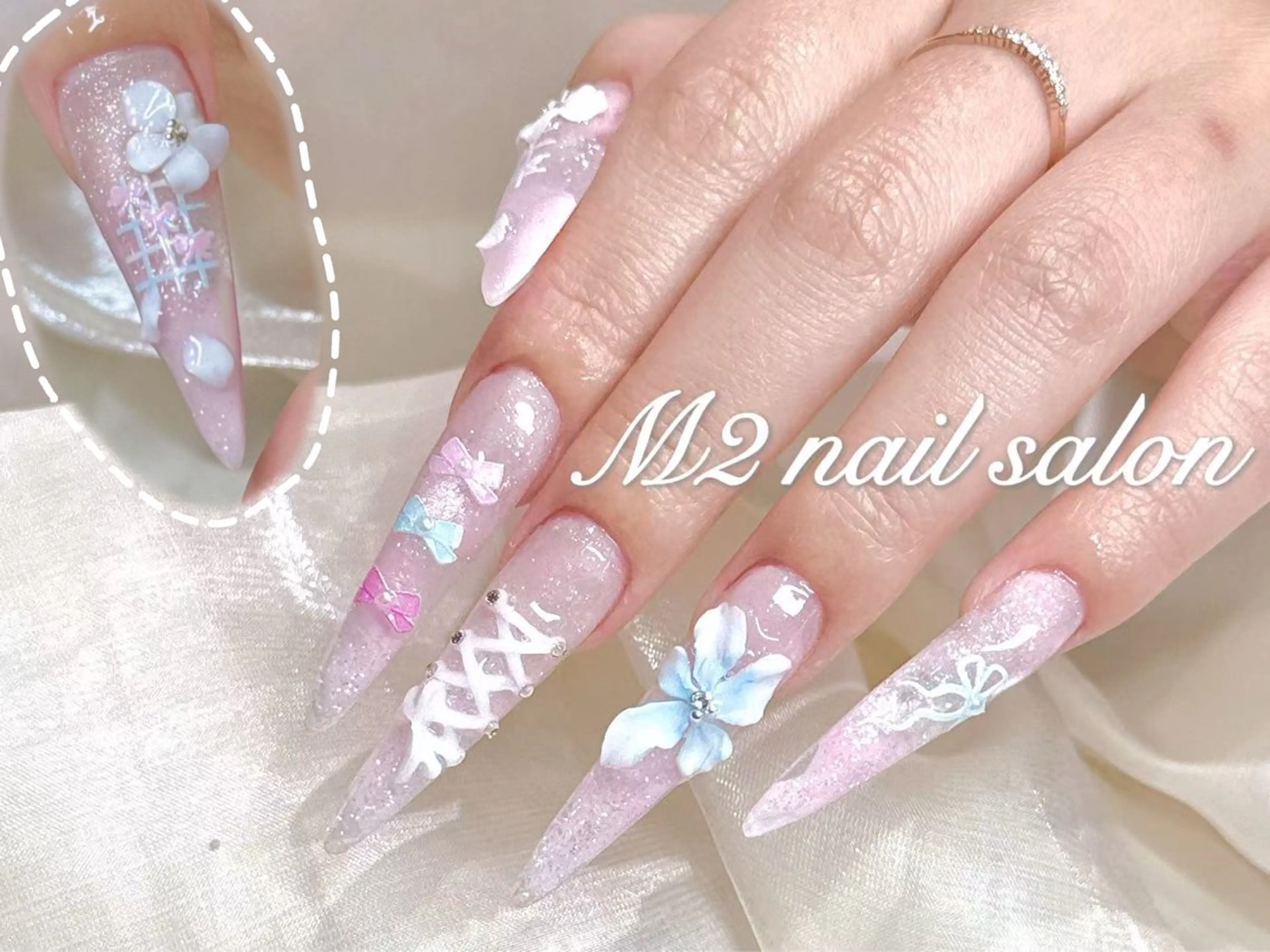 ネイル ハンドネイル 長さだし専門店 M2　rikaのネイルデザイン