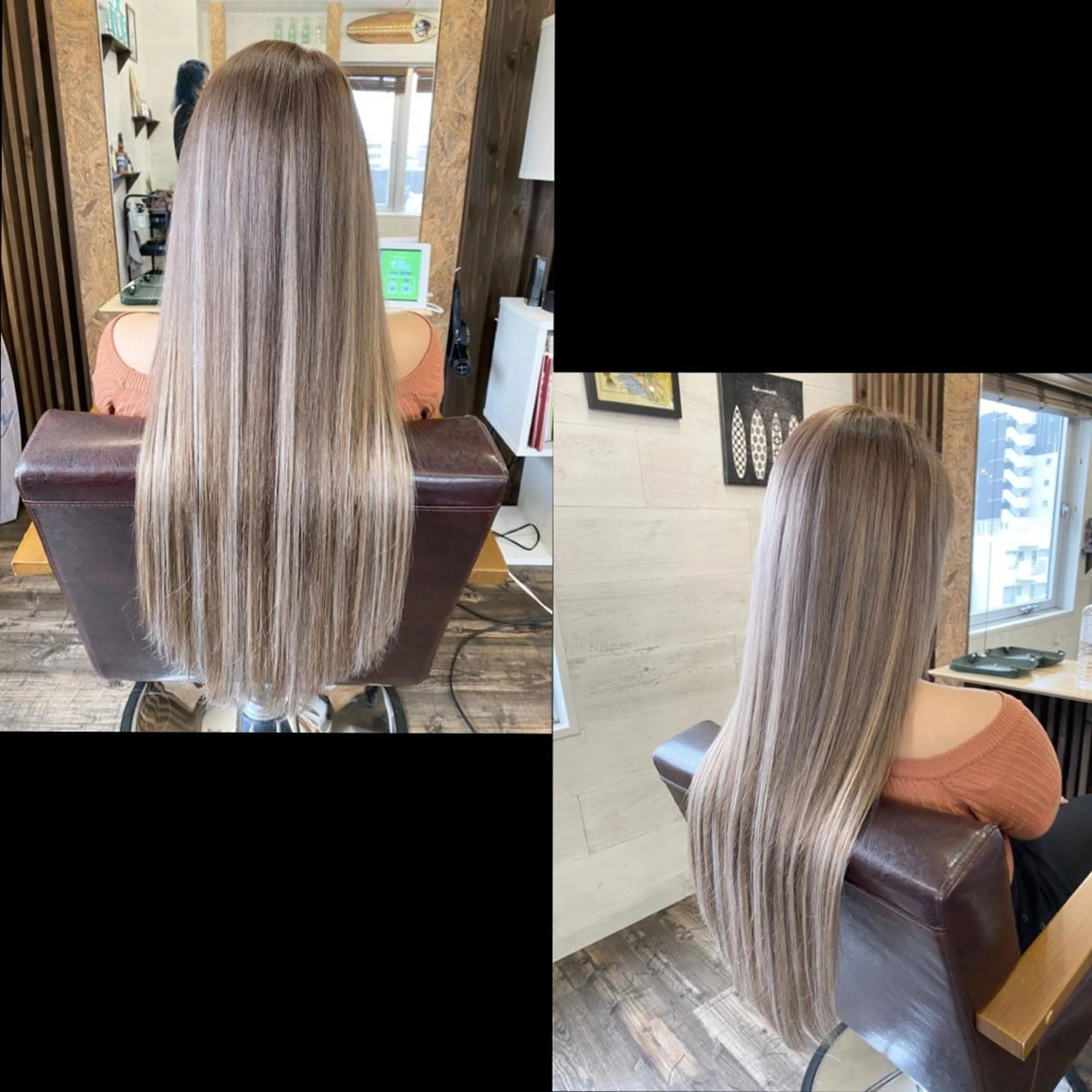 ロング カラー ヘアカラー エクステ ✯カラー&編み込み エクステ✯池田智博✯のヘアスタイル