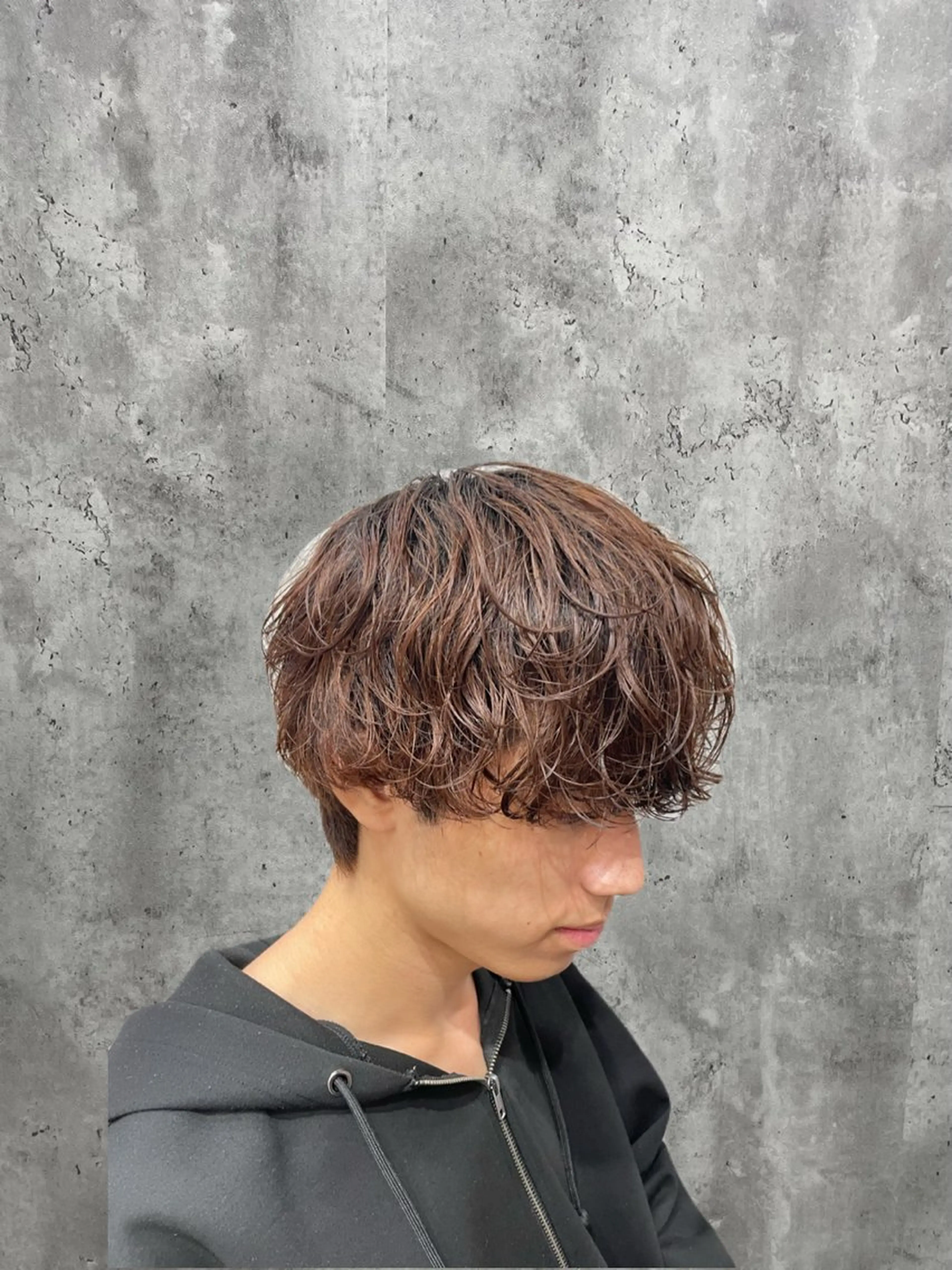 ショート パーマ メンズ カット パーマ シャドウパーマ/縦落 ちパーマ 大久保のヘアスタイル