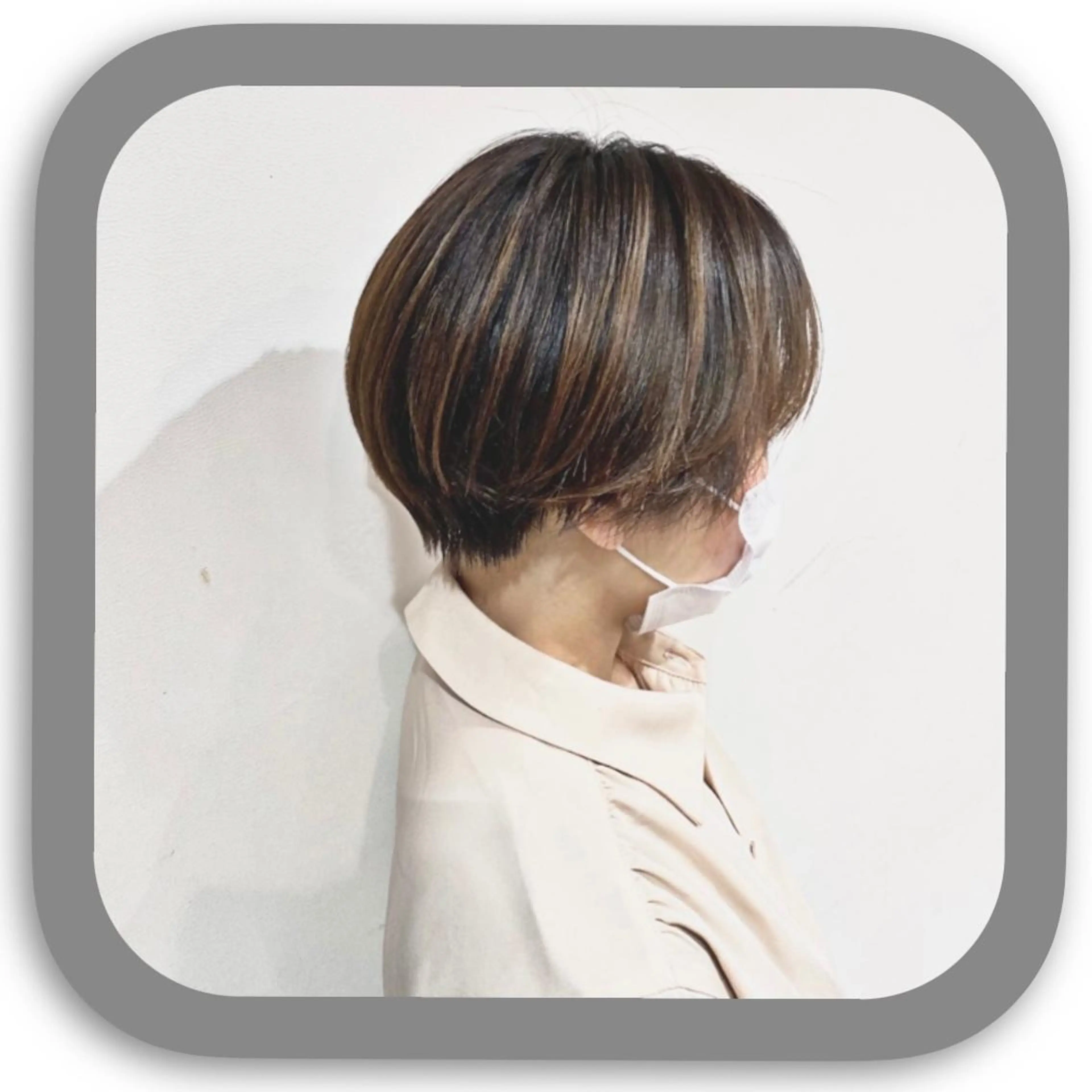 ショート アッシュ ボブ 髪質改善 レイヤーカット ショートヘア カット ショート〜ミディアム 喜多司のヘアスタイル