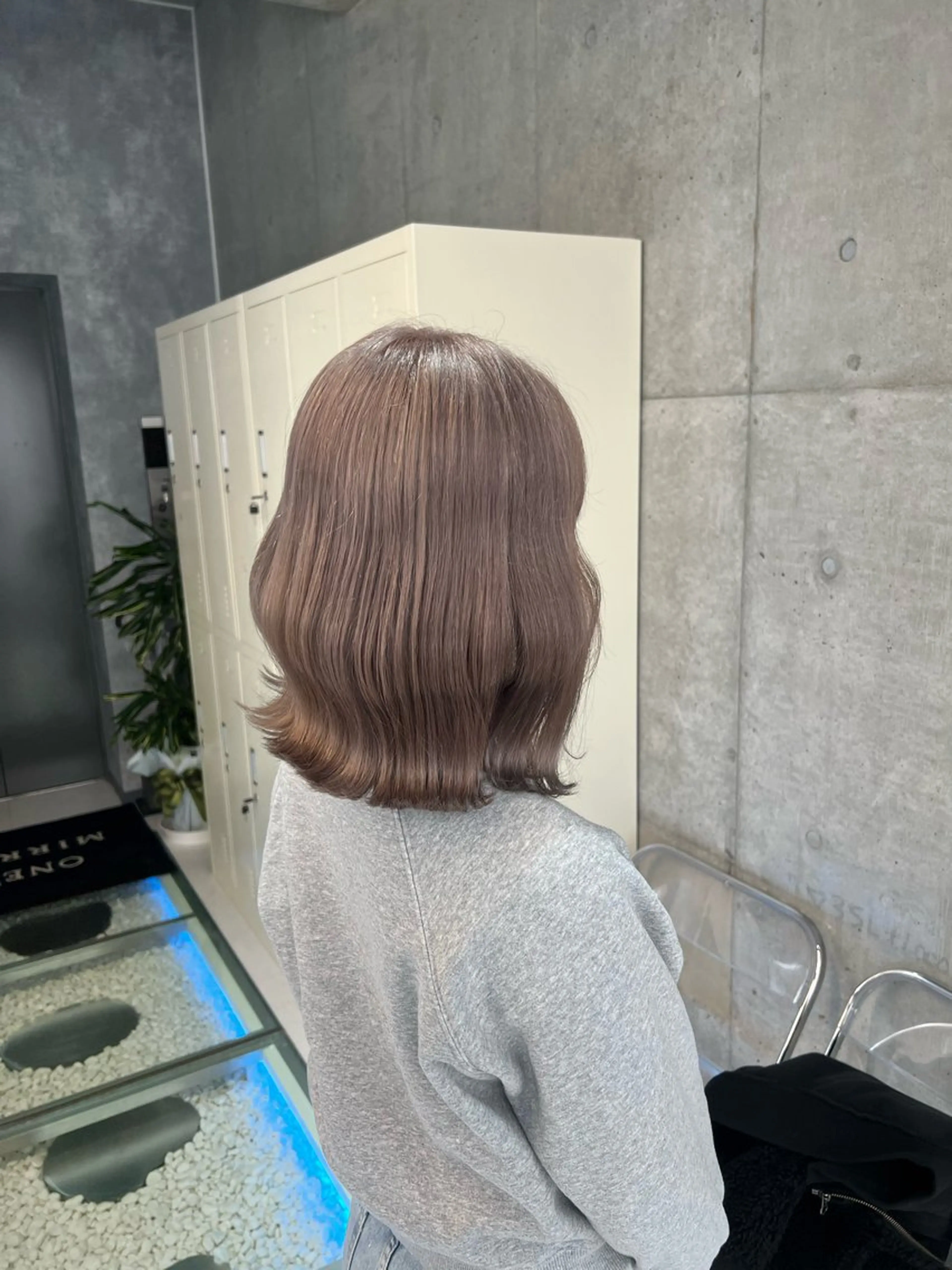 ミディアム ヘアアレンジ カット ヘアカラー トリートメント 👑垢抜け韓国ヘア ハッシュカット唯澄のヘアスタイル